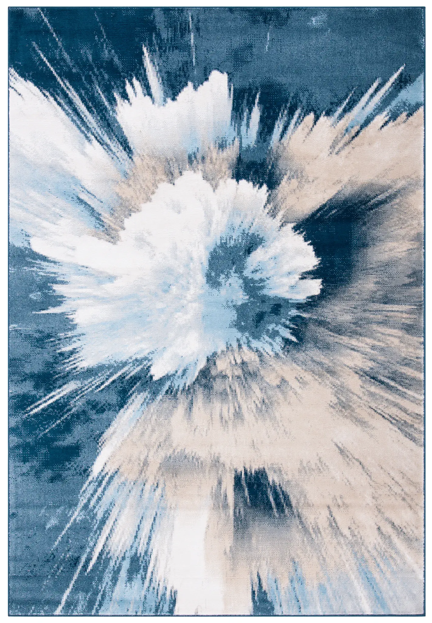 Lagoon Abstract Burst Rug