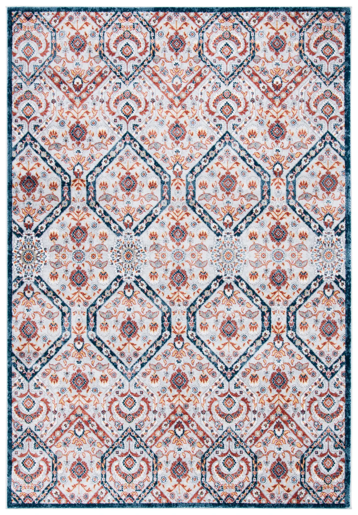 Lagoon Floral Lattice Rug