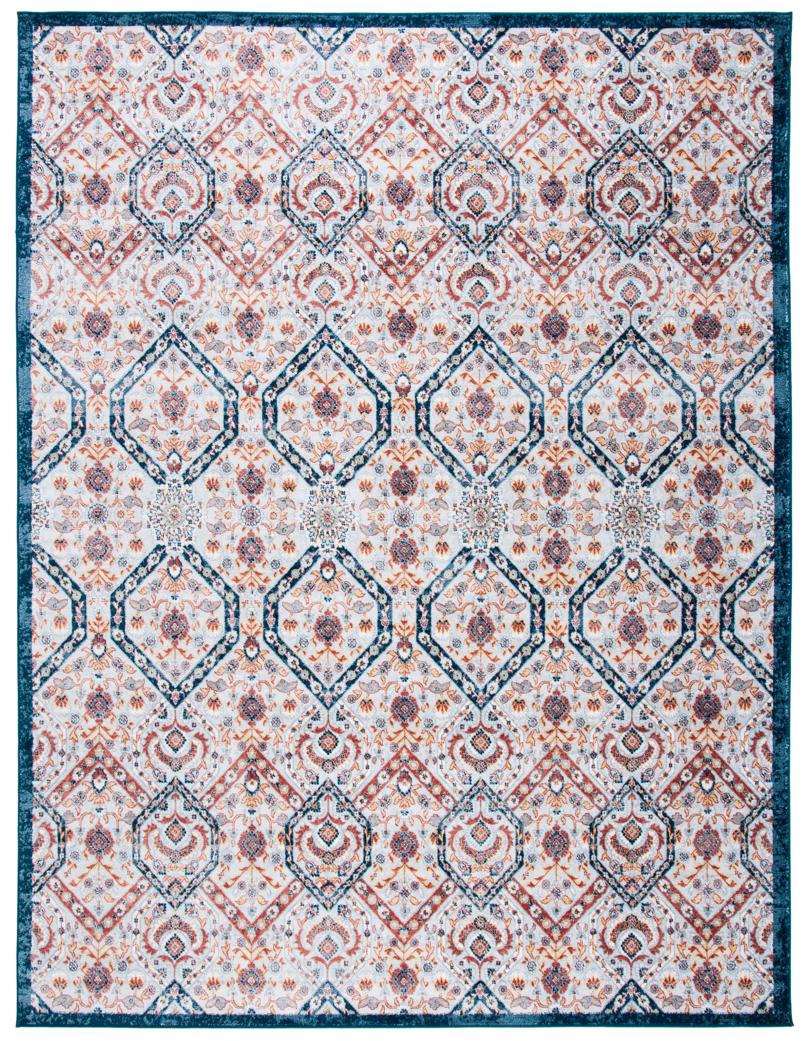 Lagoon Floral Lattice Rug
