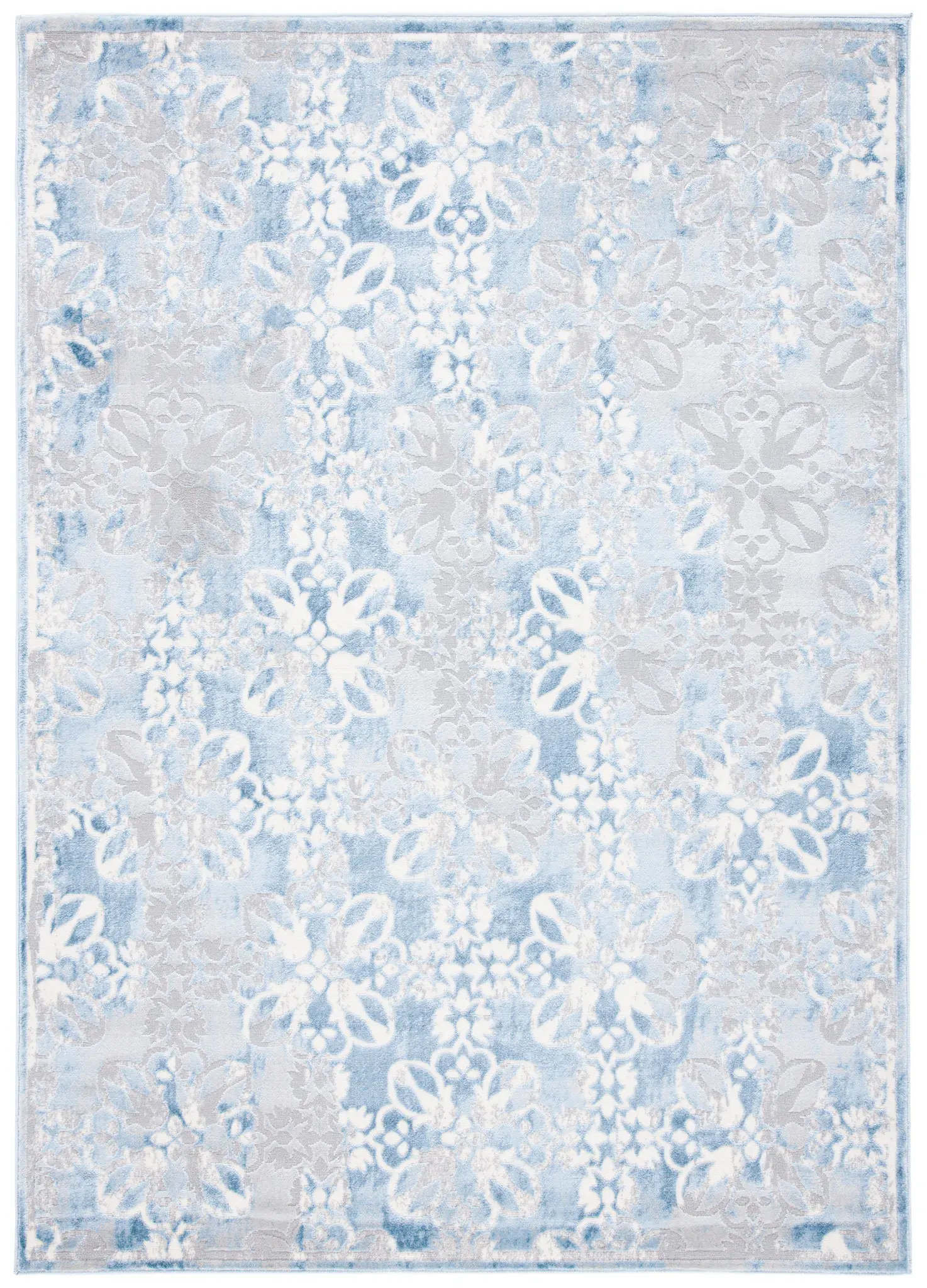 Lagoon Distressed Floral Rug