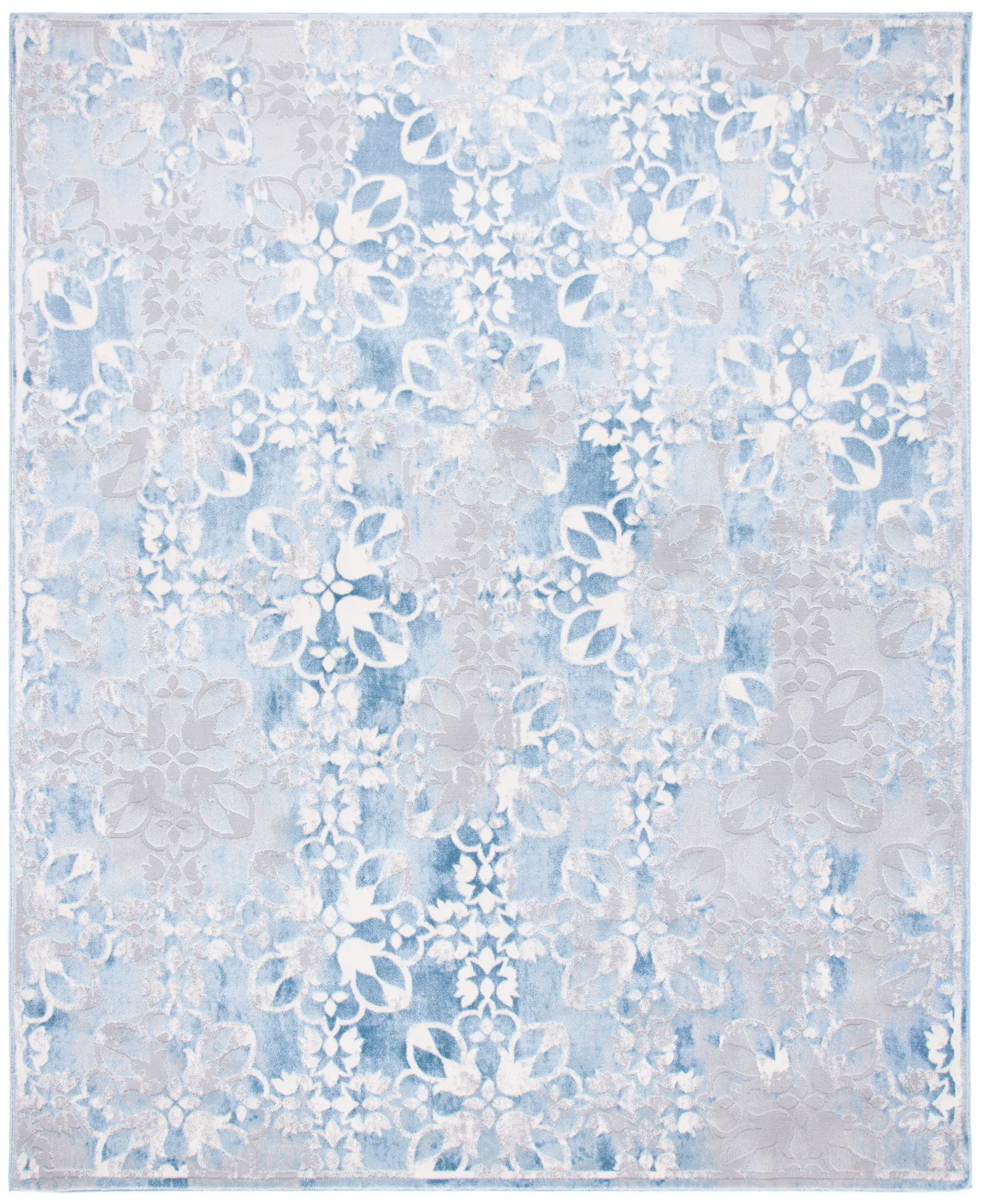 Lagoon Monaco Distressed Floral Rug