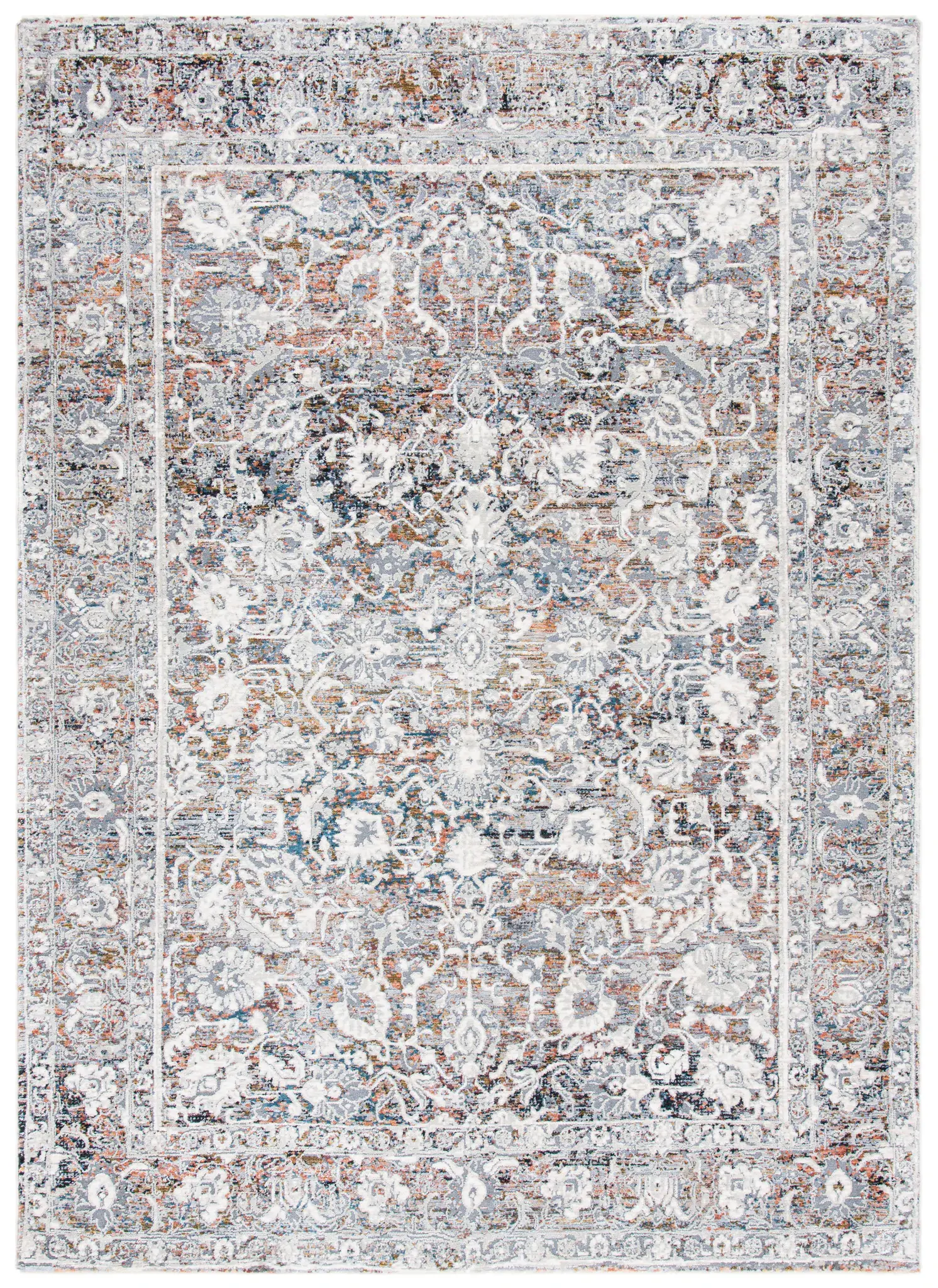 Limitee Distressed Floral Trellis Rug