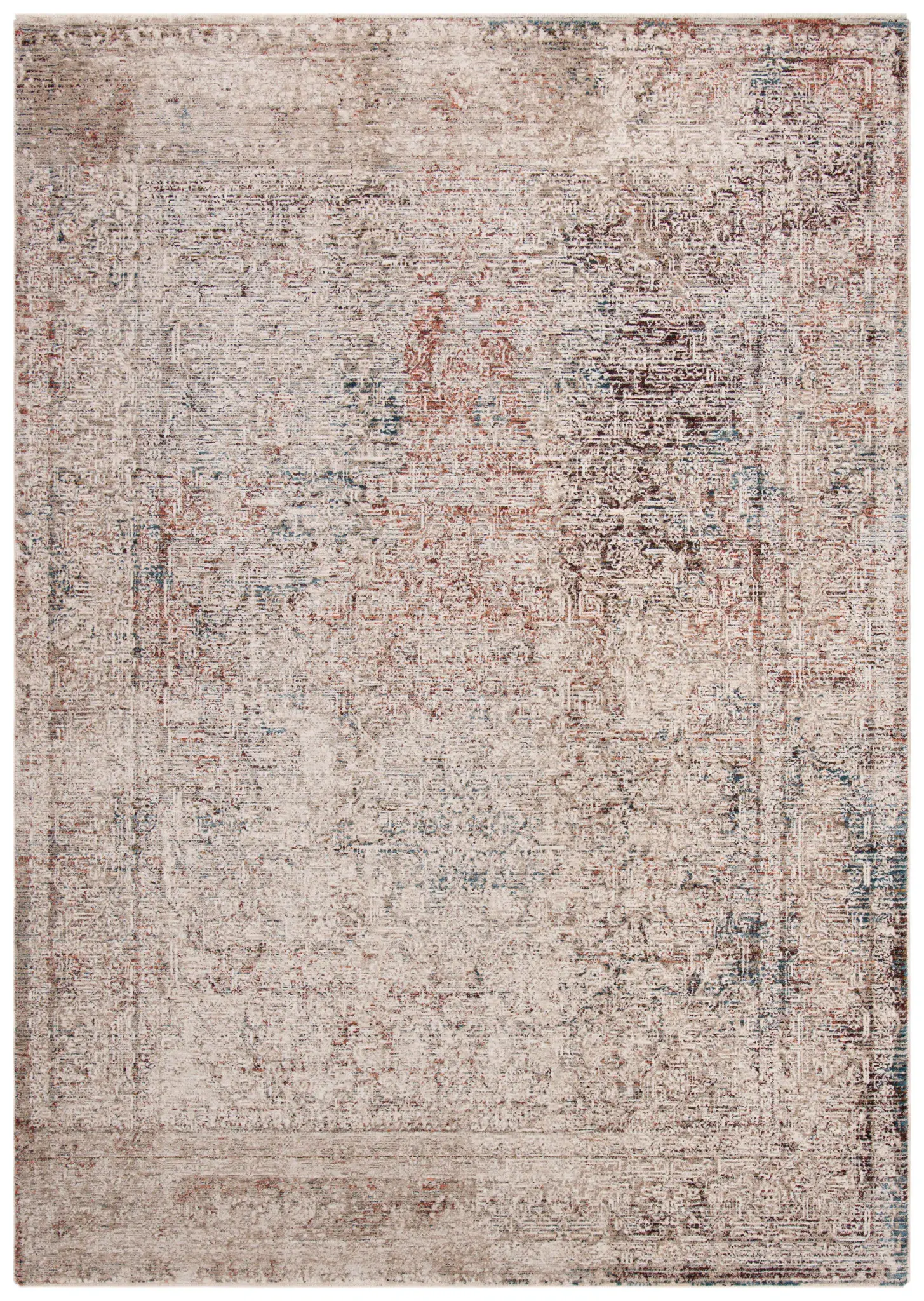 Limitee Distressed Vintage Border Rug