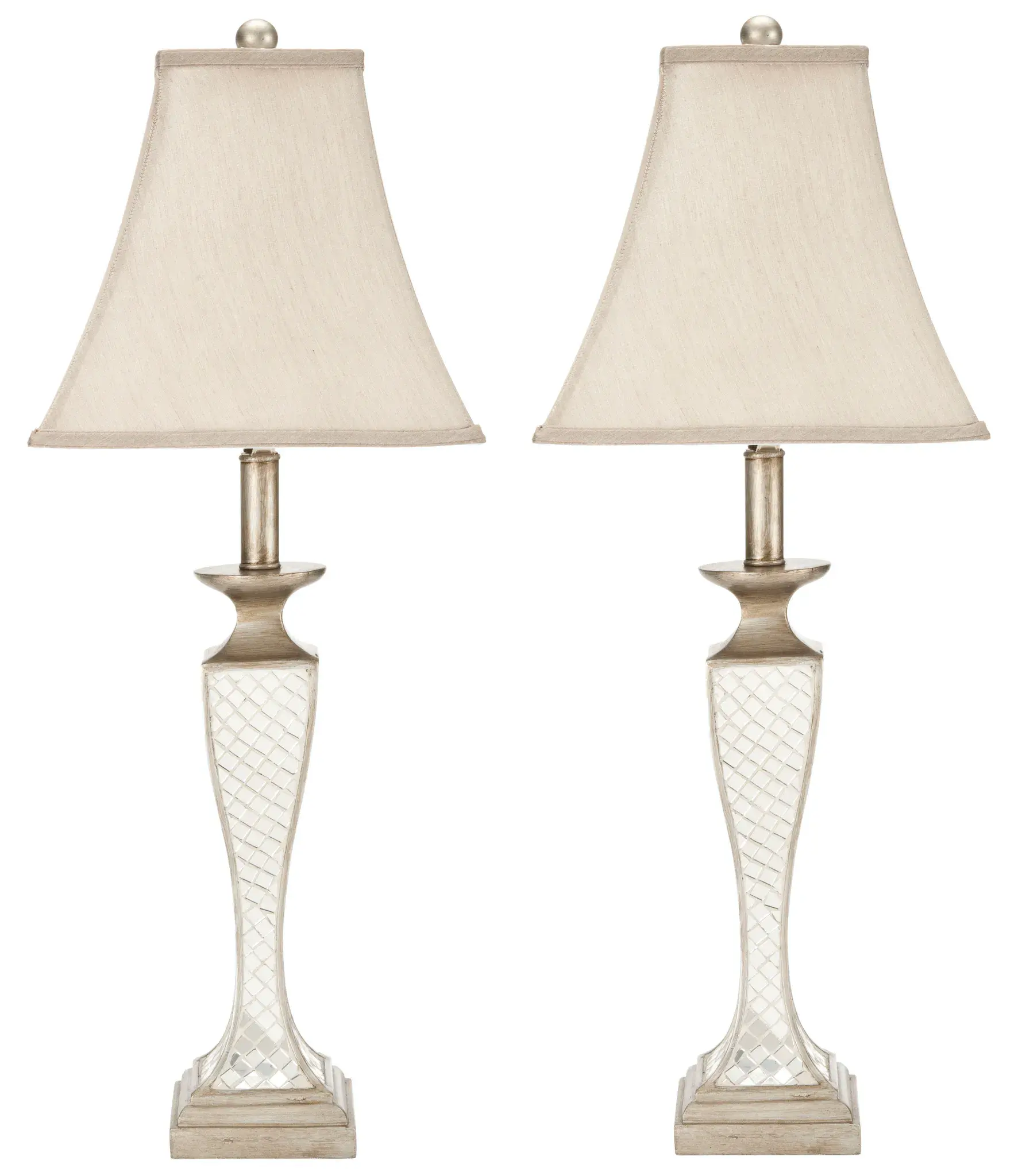 Kailey Glass Lattice Lamp (Set Of 2)