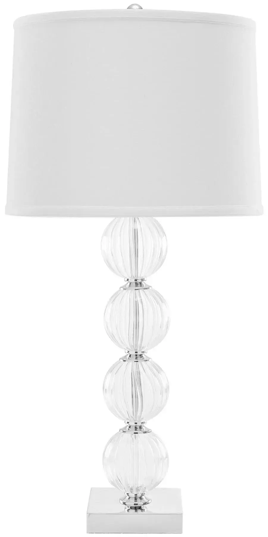 Amanda Black Glass Globe Lamp (Set Of 2)