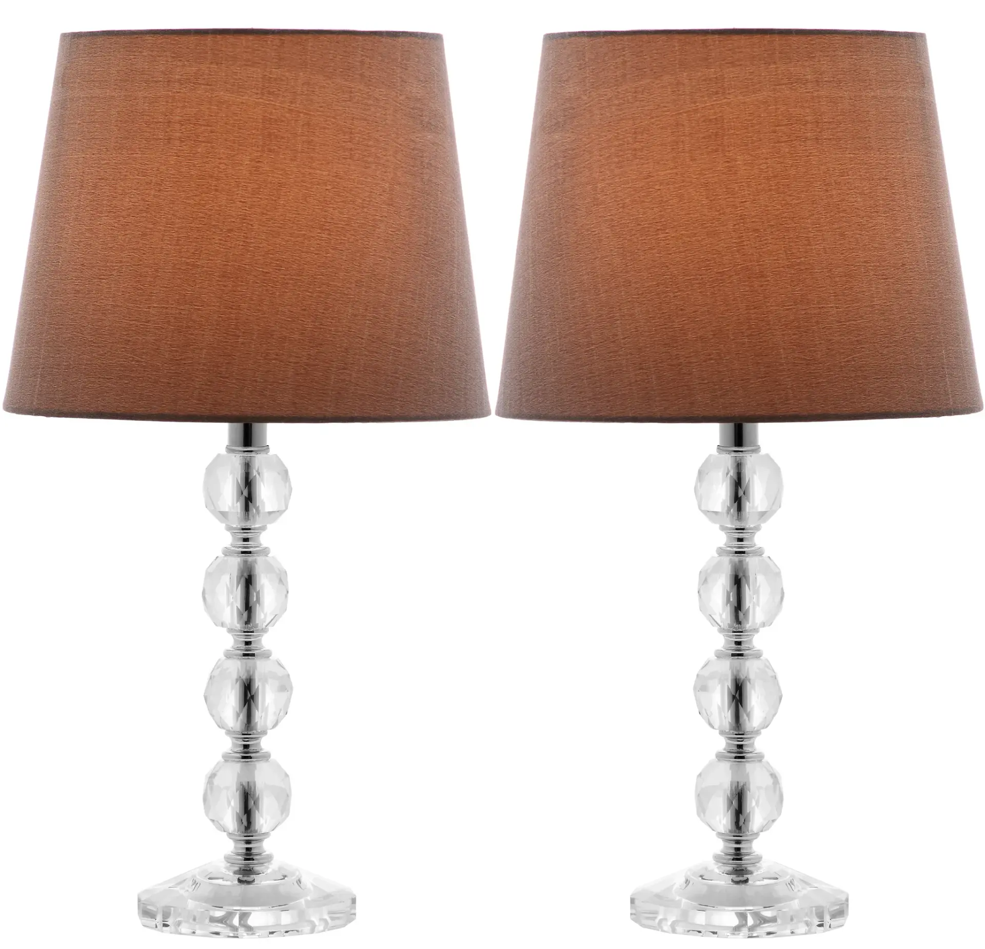 Nola Stacked Crystal Ball Lamp (Set Of 2)