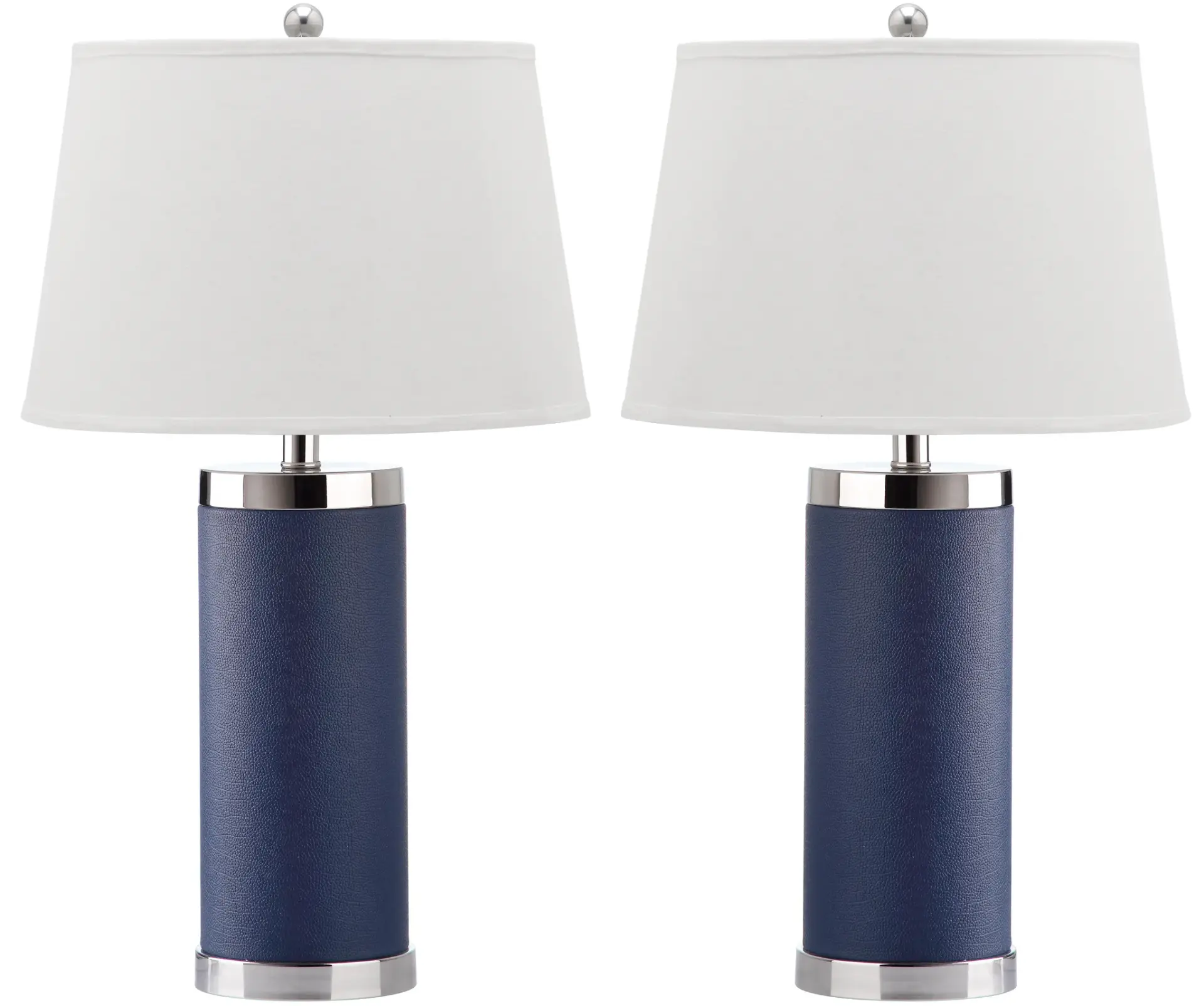 Leather Column Table Lamp (Set of 2)