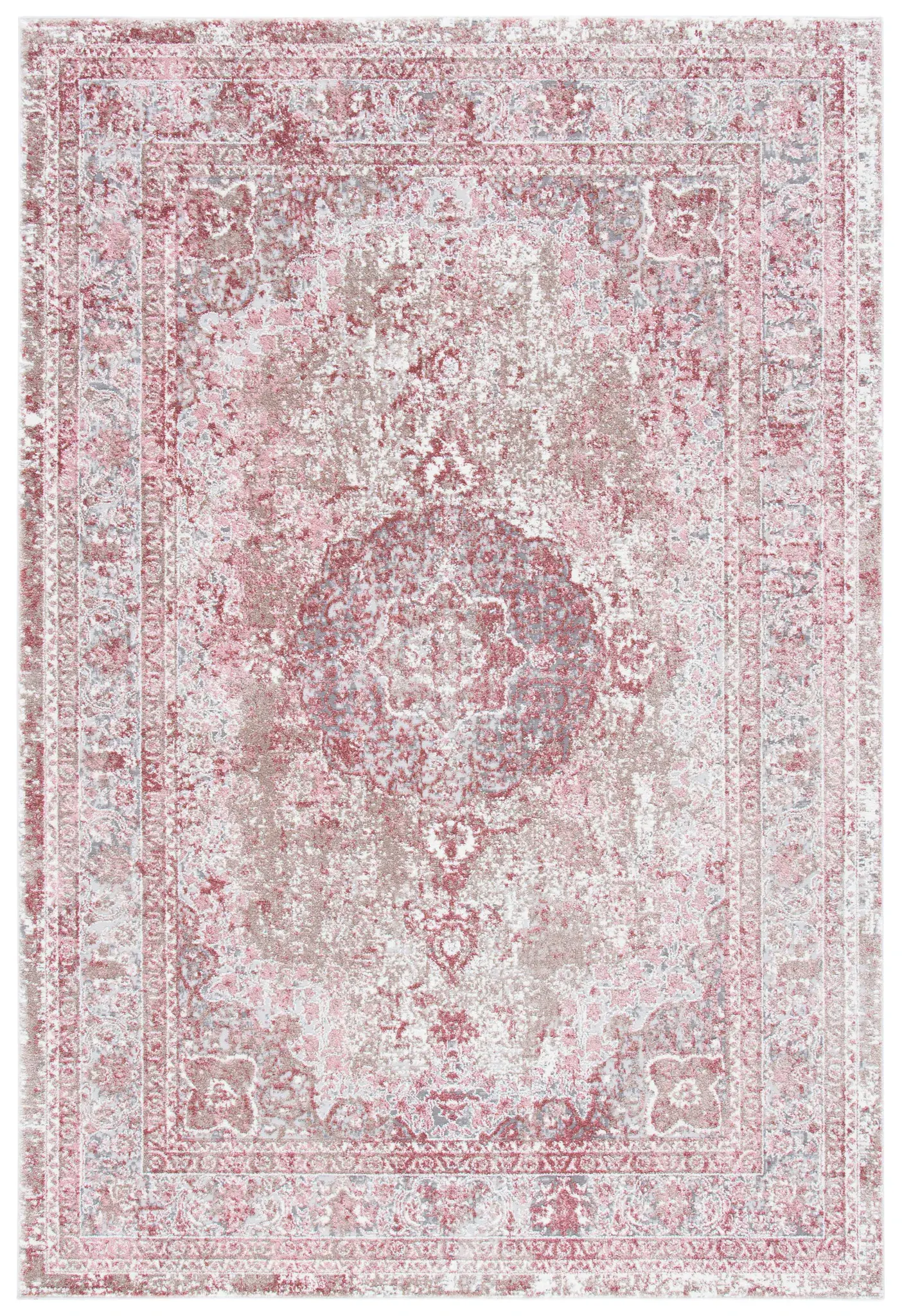 Lilypond Distressed Medallion Rug