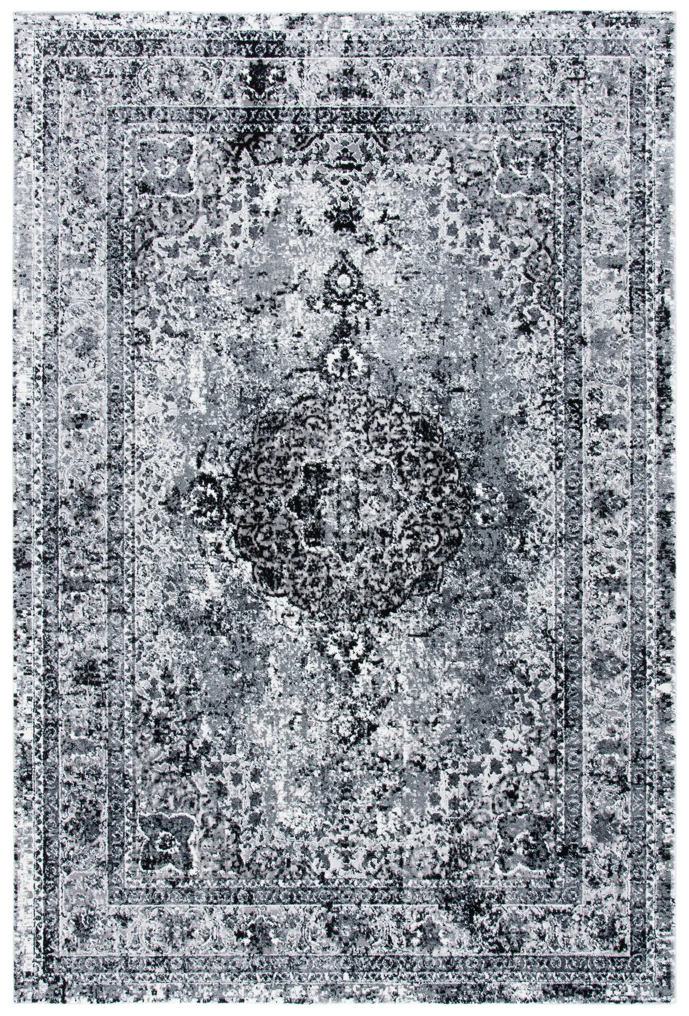 Lilypond Distressed Medallion Rug