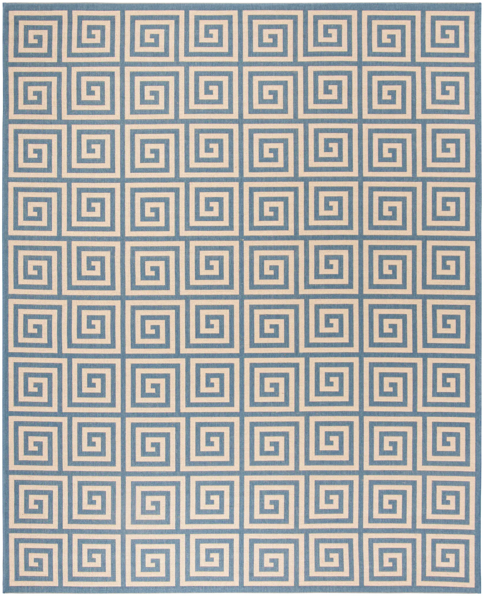 Linden Greek Key Grid Outdoor Rug