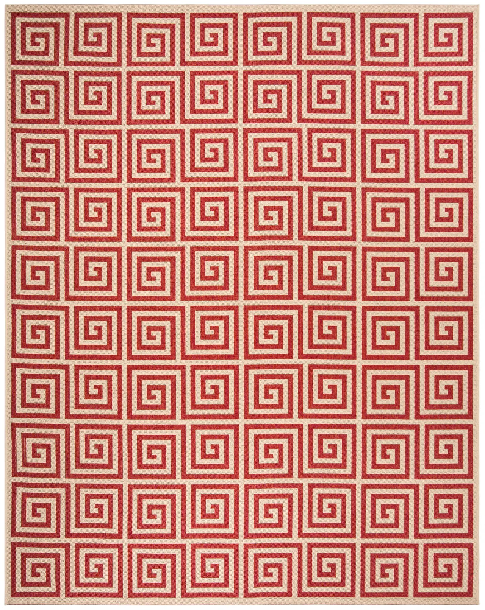 Linden Greek Key Grid Outdoor Rug