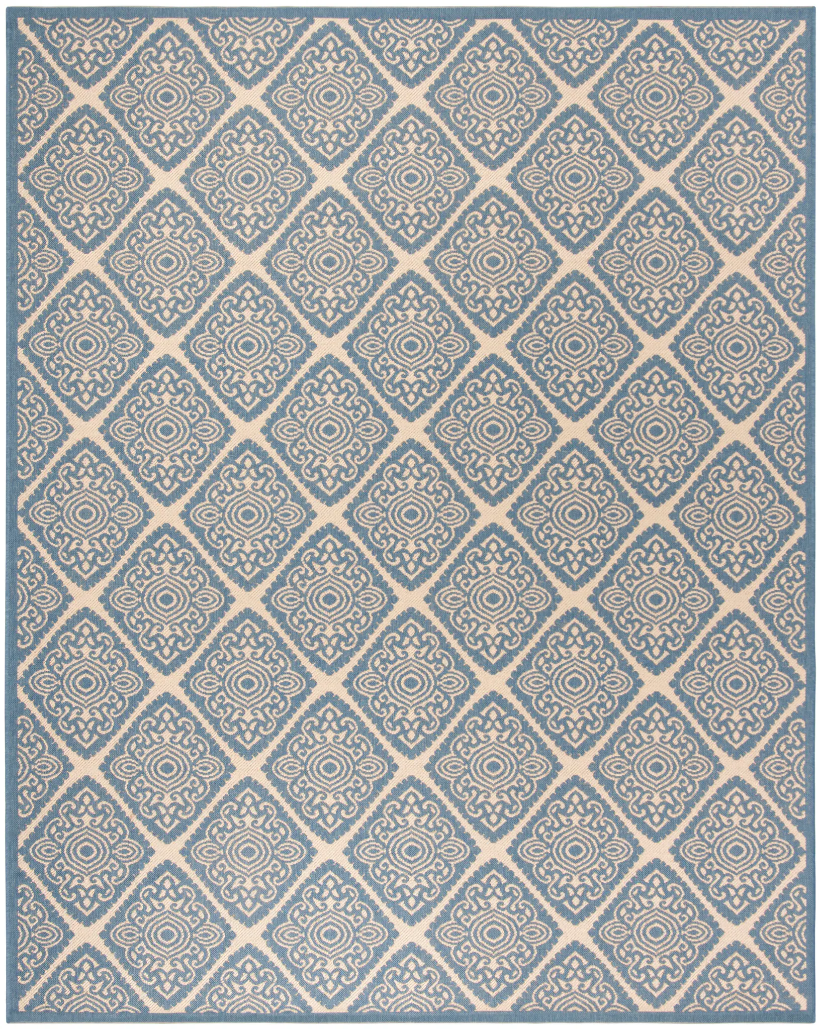 Linden Diamond Medallion Outdoor Rug