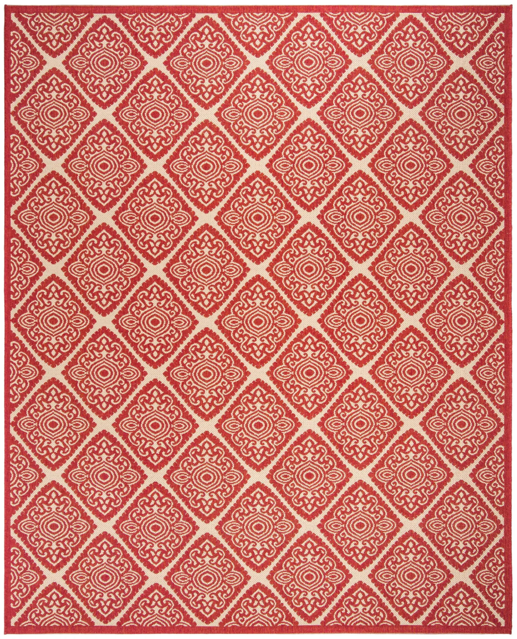 Linden Diamond Medallion Outdoor Rug