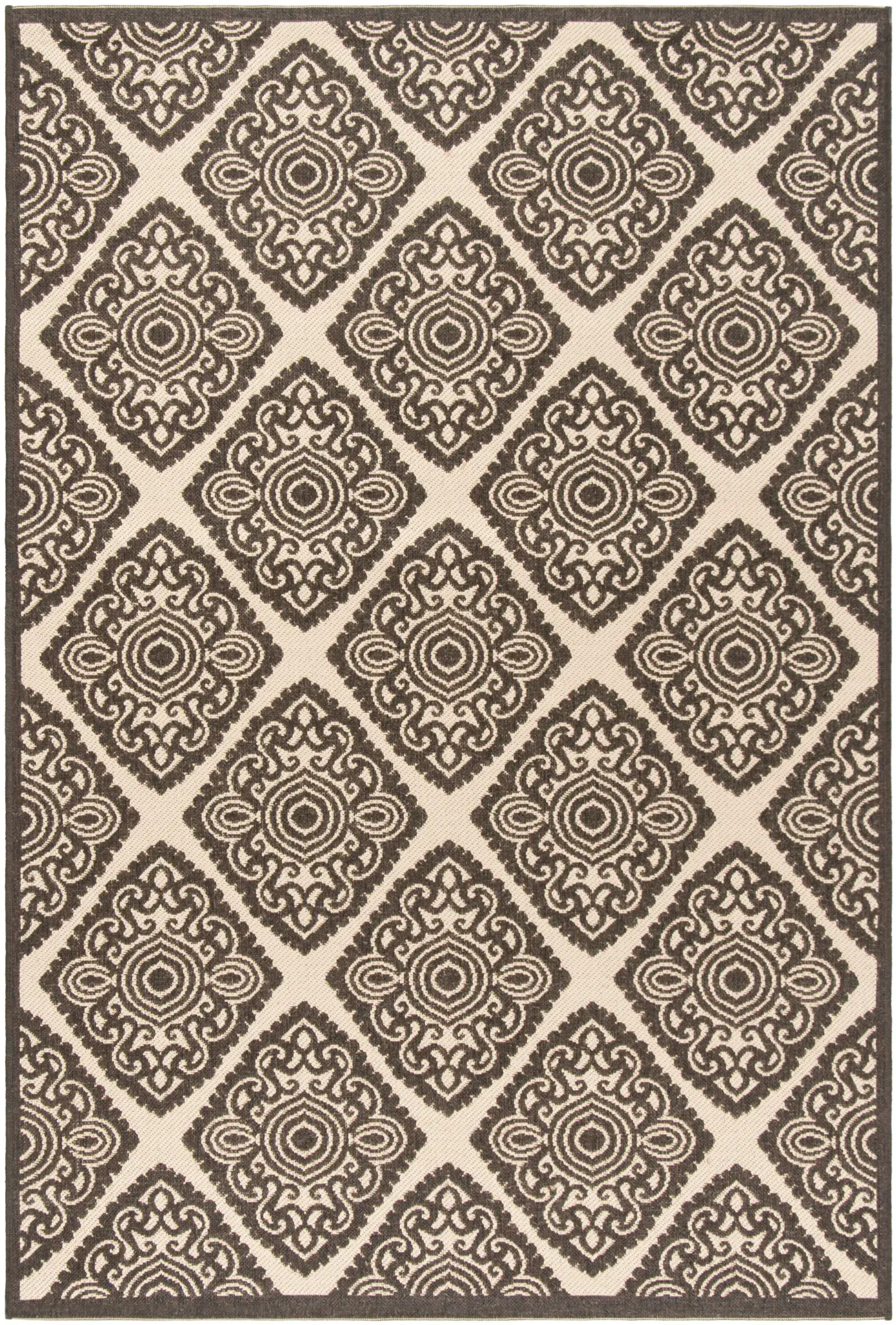 Linden Diamond Medallion Outdoor Rug