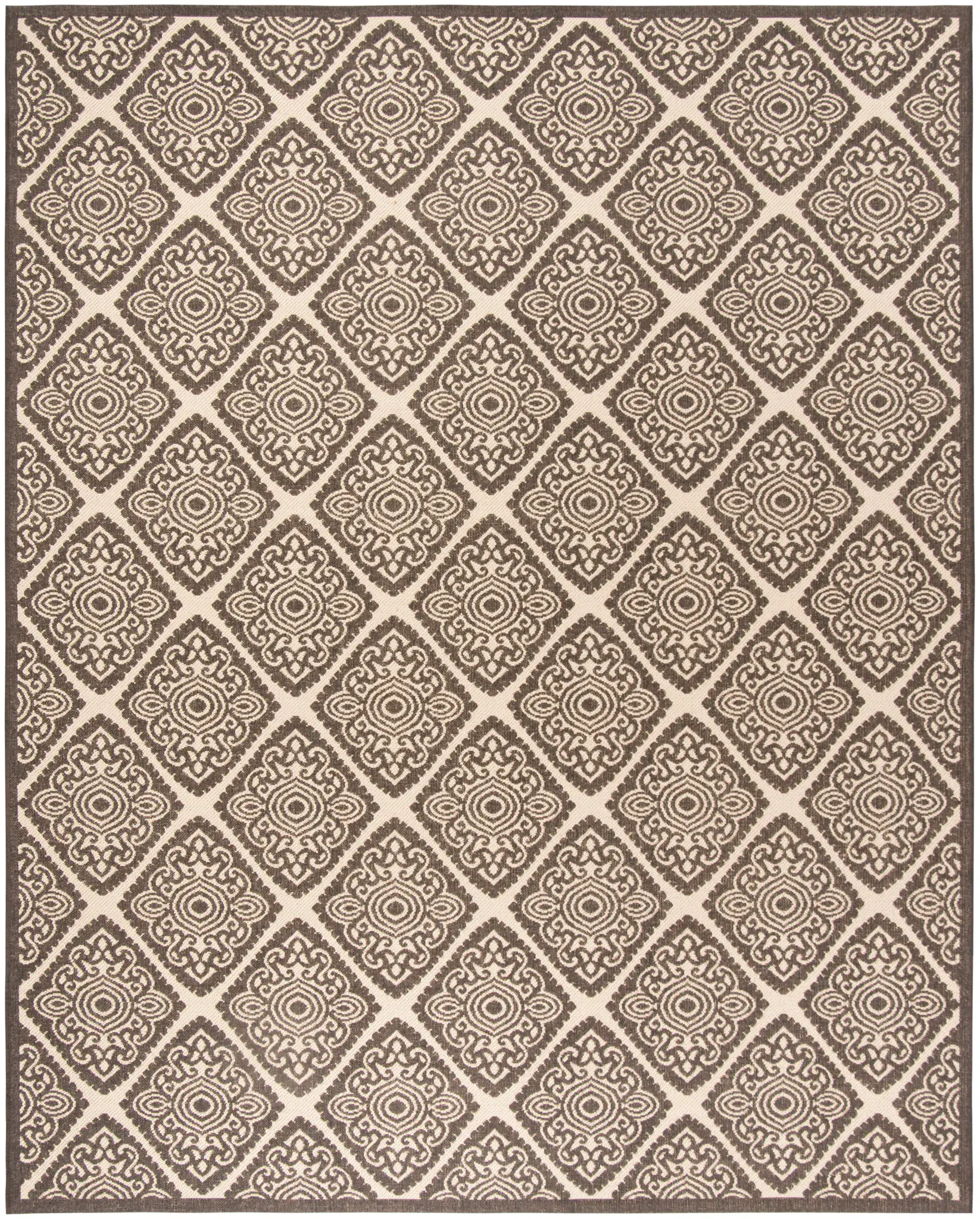 Linden Diamond Medallion Outdoor Rug