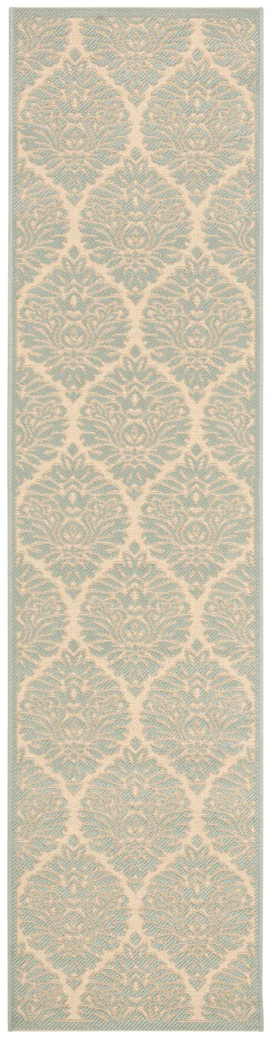 Linden Scroll Damask Outdoor Rug