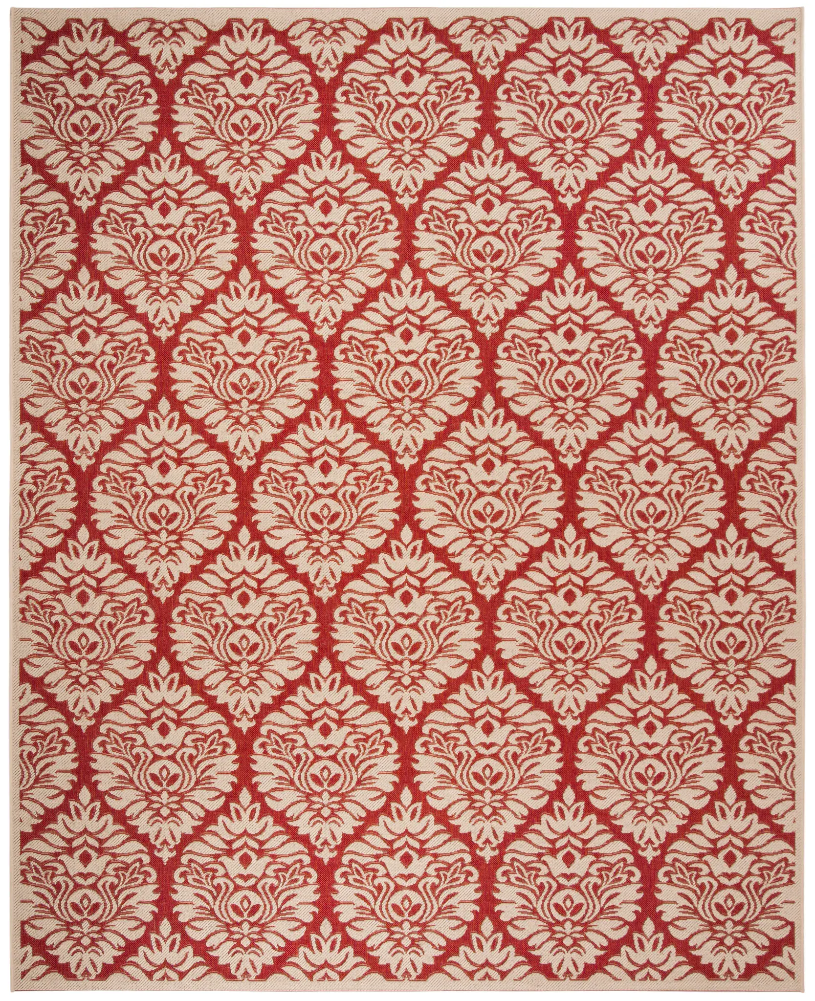 Linden Scroll Damask Outdoor Rug