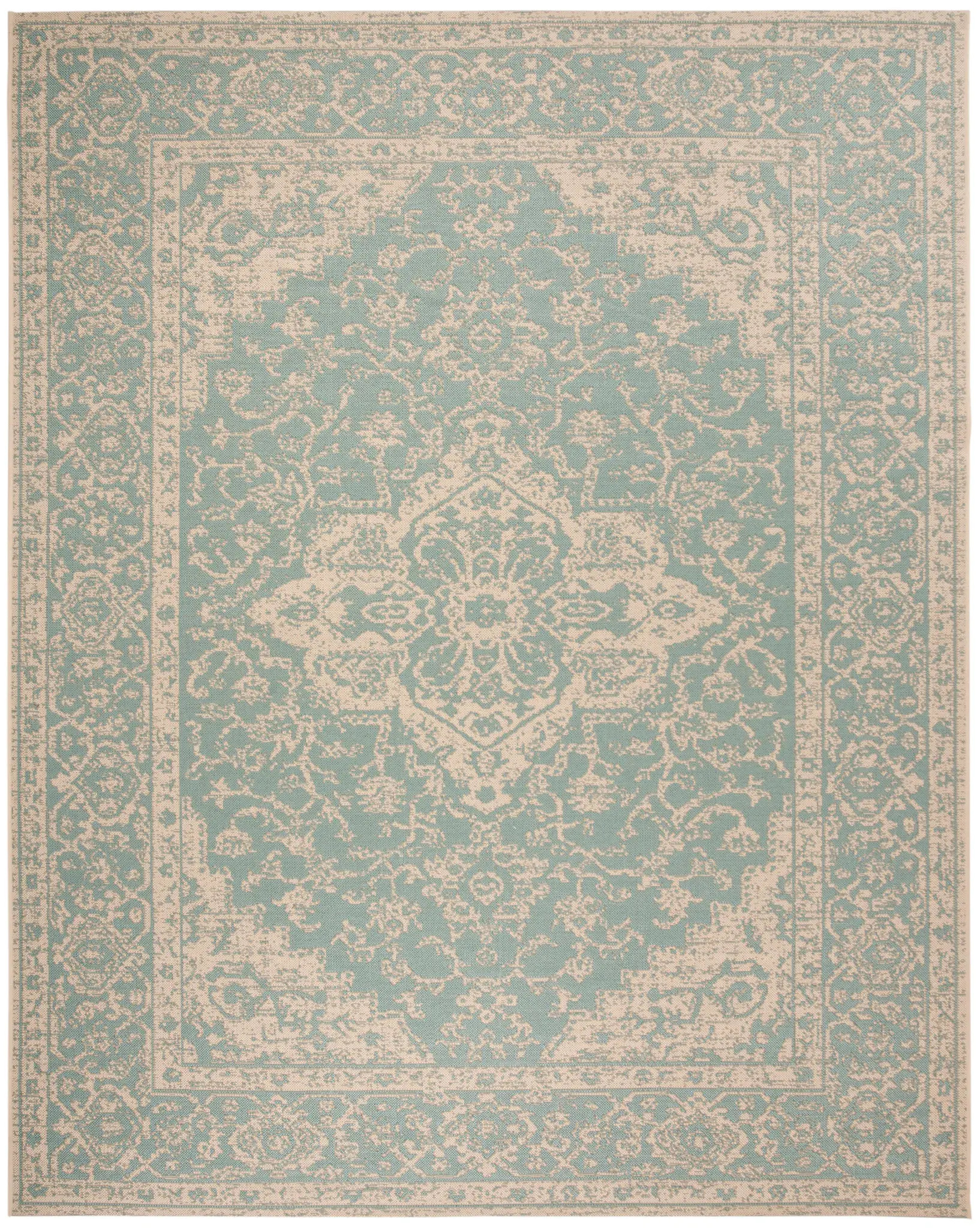 Linden Wicker Medallion Outdoor Rug