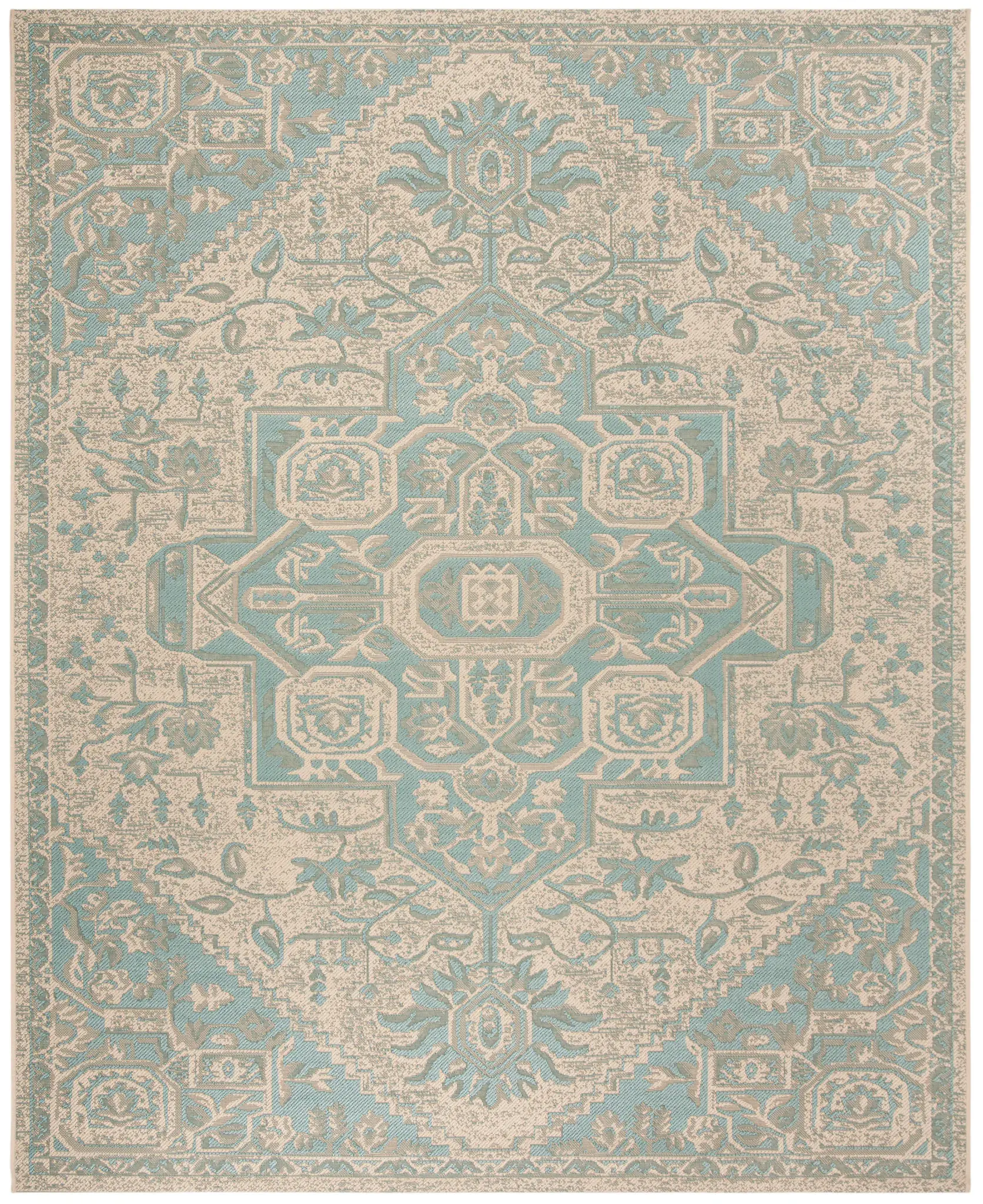 Linden Geometric Medallion Outdoor Rug