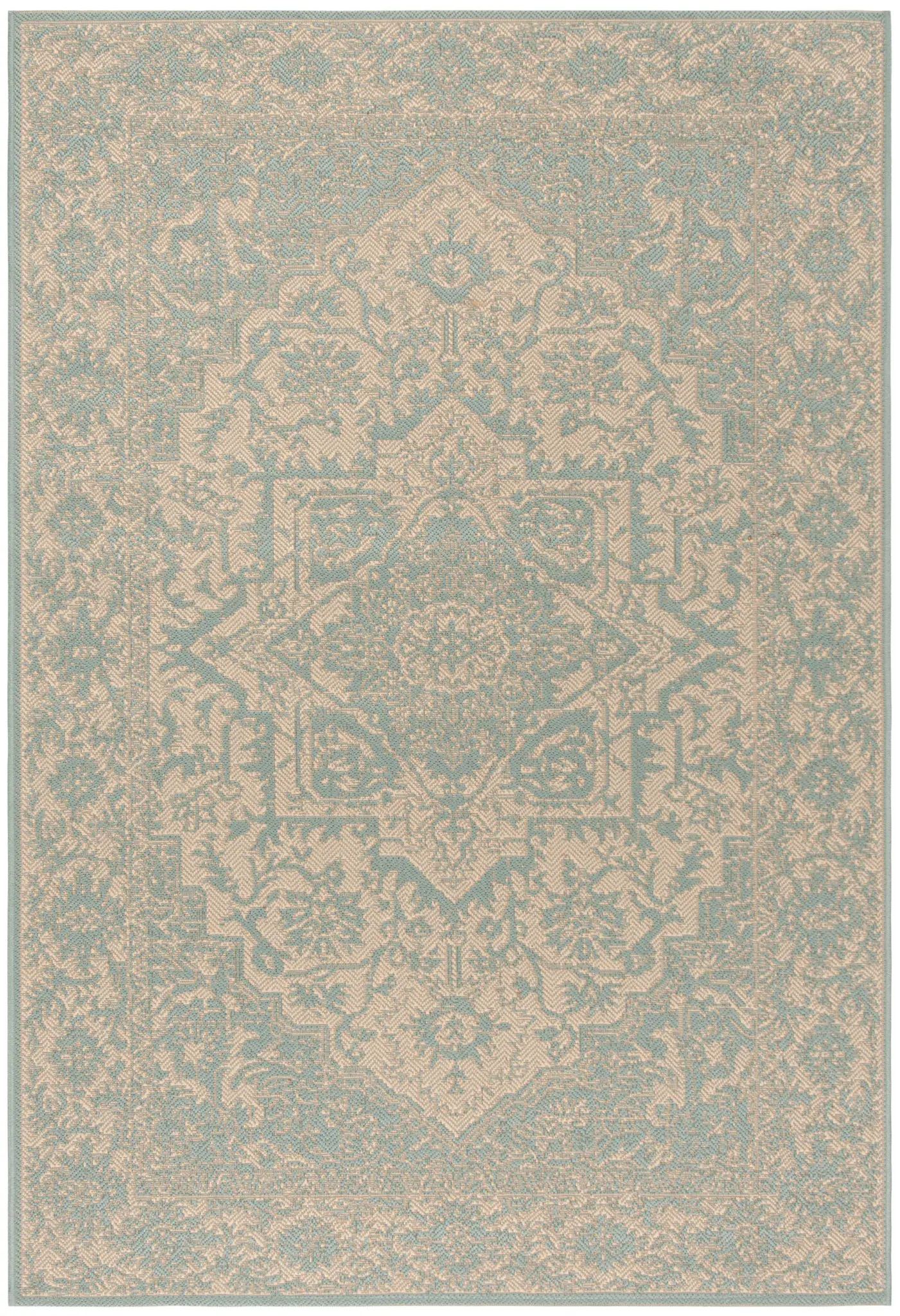 Linden Floral Medallion Outdoor Rug