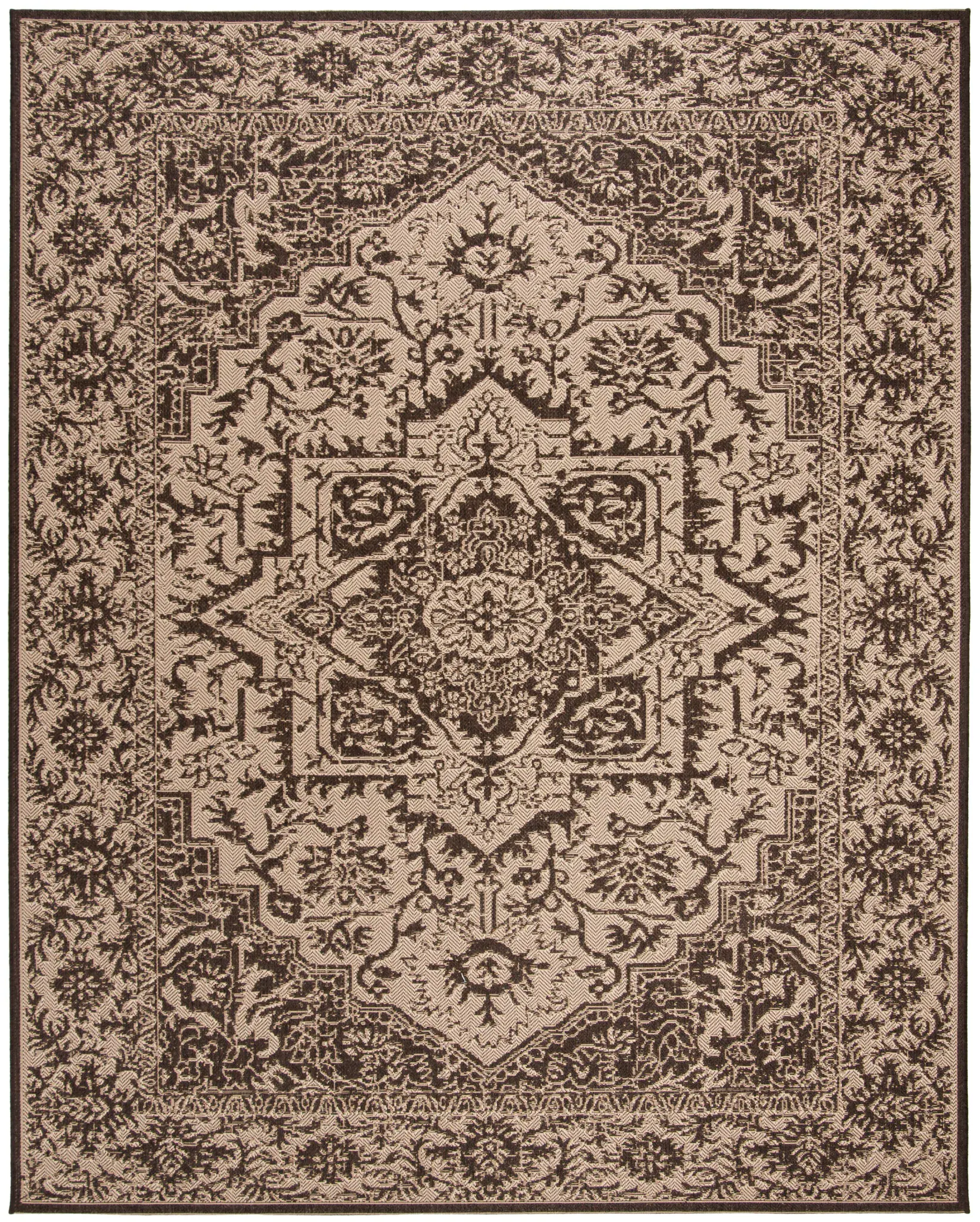 Linden Floral Medallion Outdoor Rug