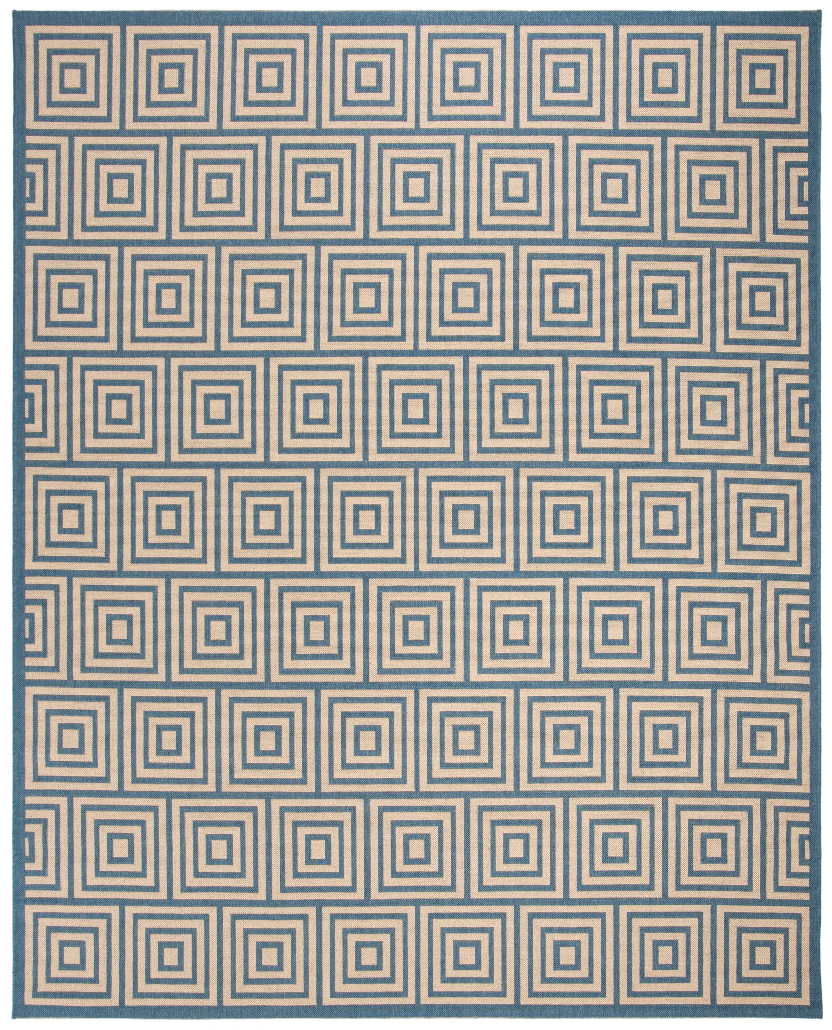 Linden Wicker Concentric Square Outdoor Rug