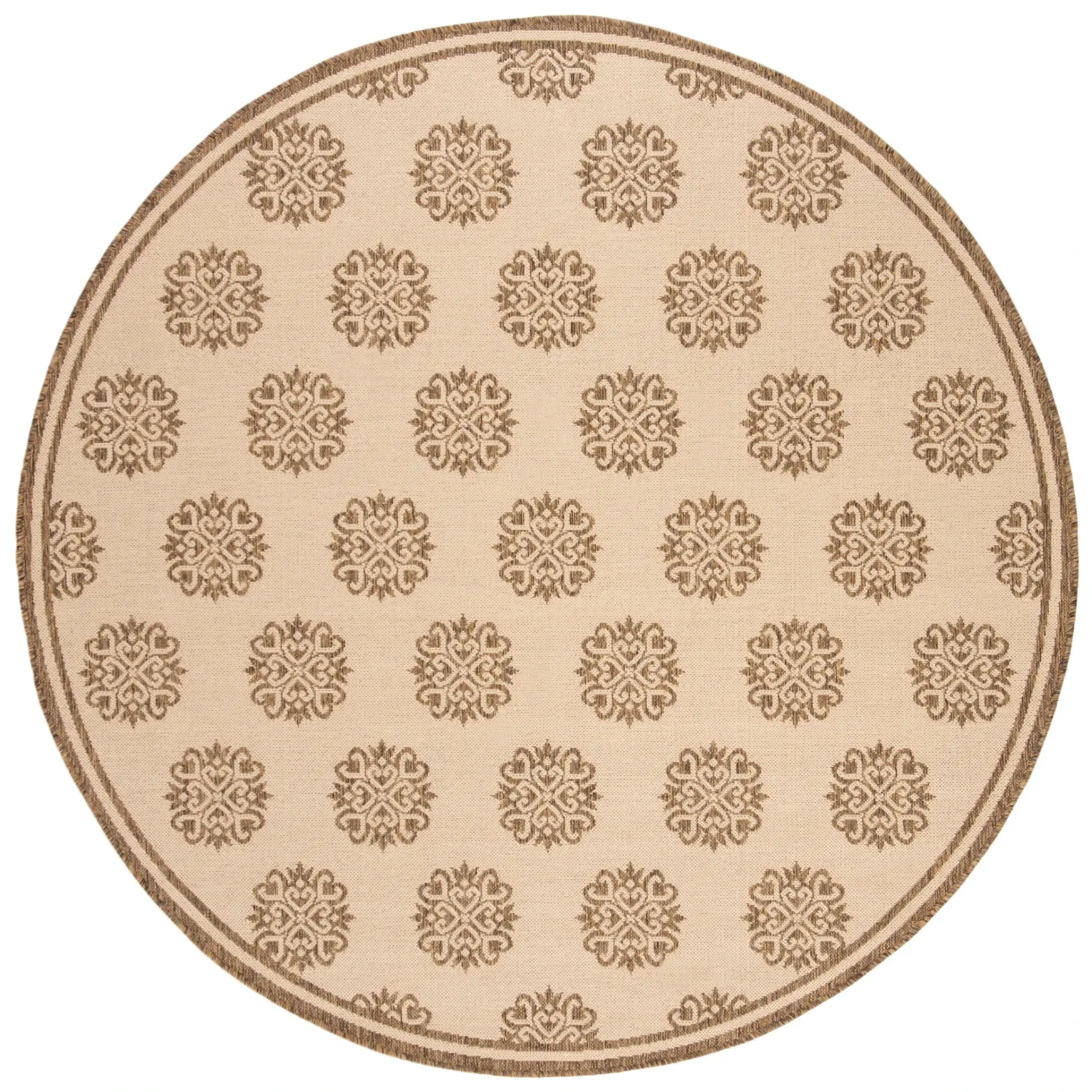 Linden Ornamental Crest Outdoor Rug