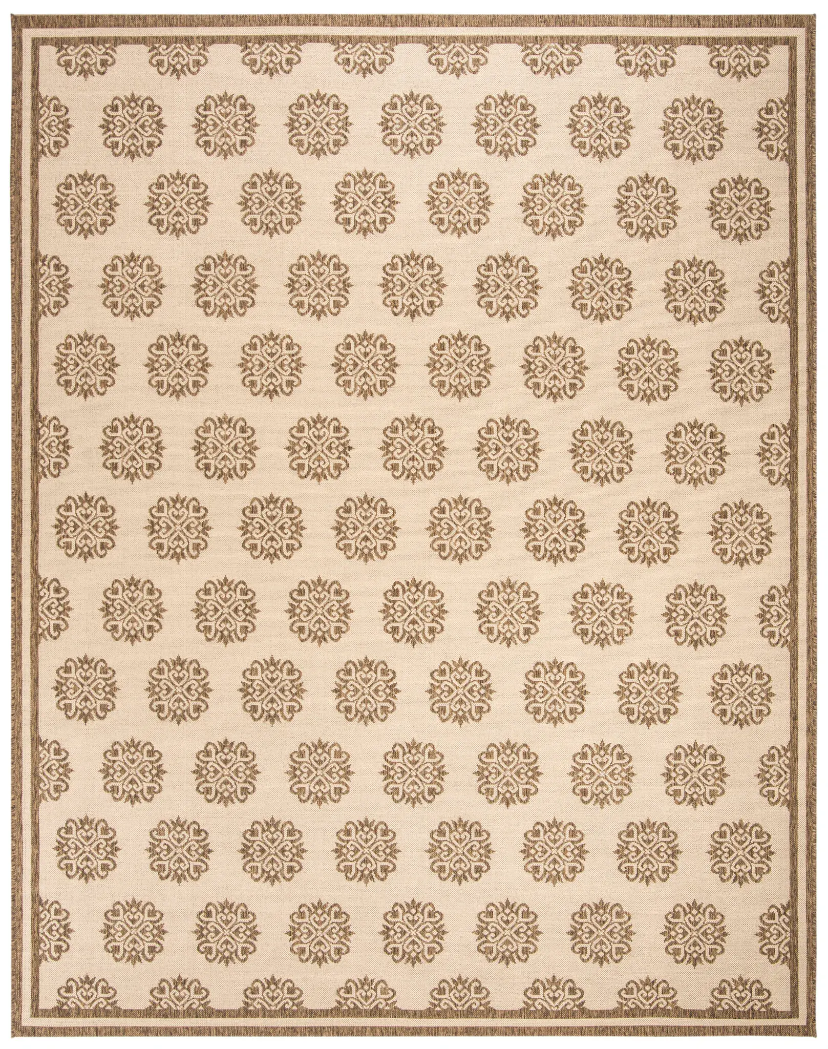 Linden Ornamental Crest Outdoor Rug