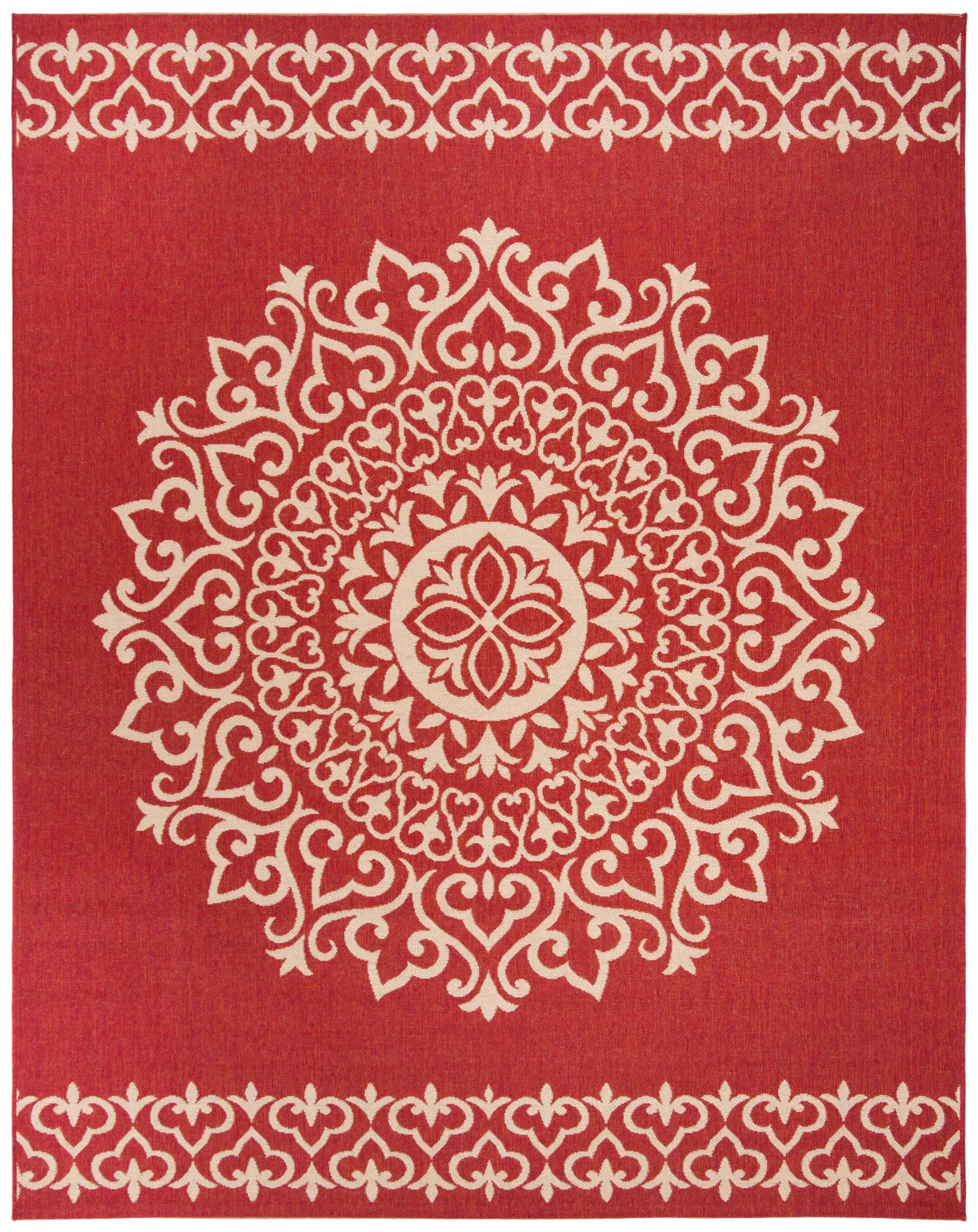 Linden Scroll Medallion Outdoor Rug