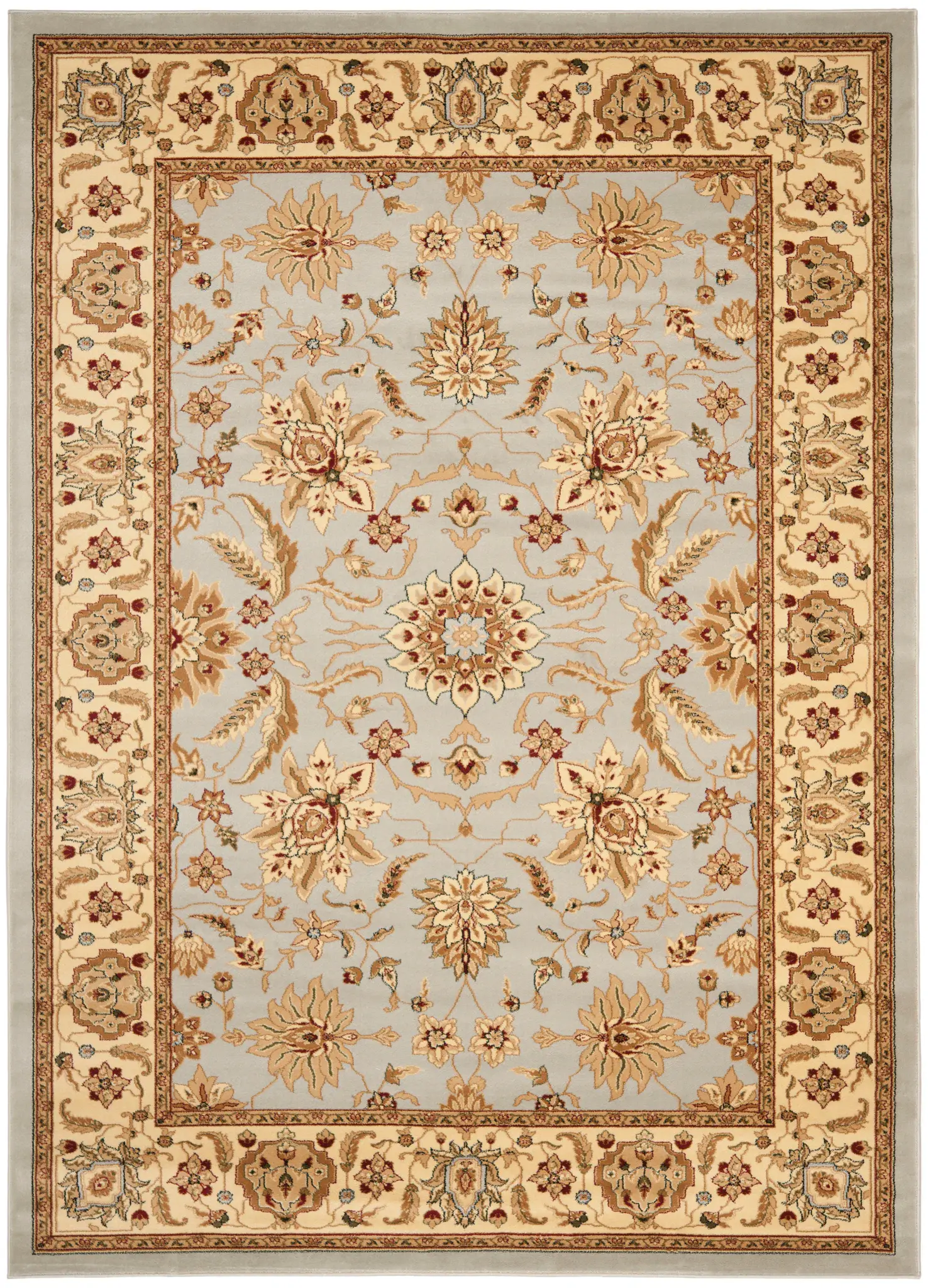Lyndhurst Bordered Floral Medallion Rug
