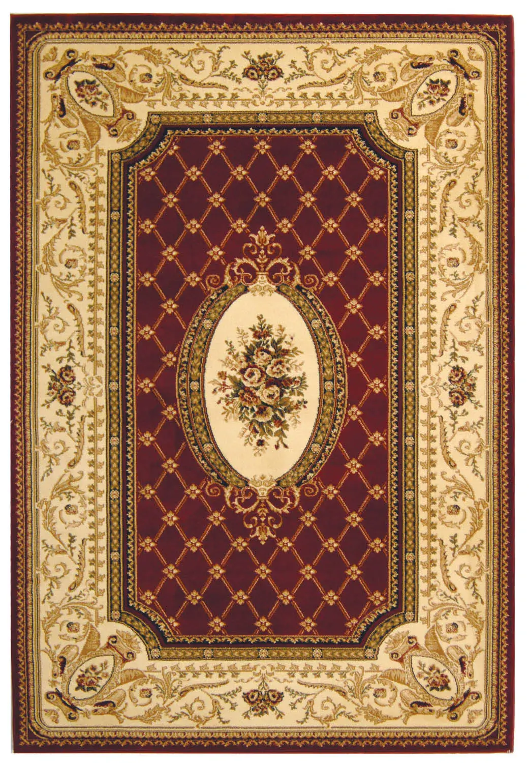 Lyndhurst Lattice Floral Medallion Rug