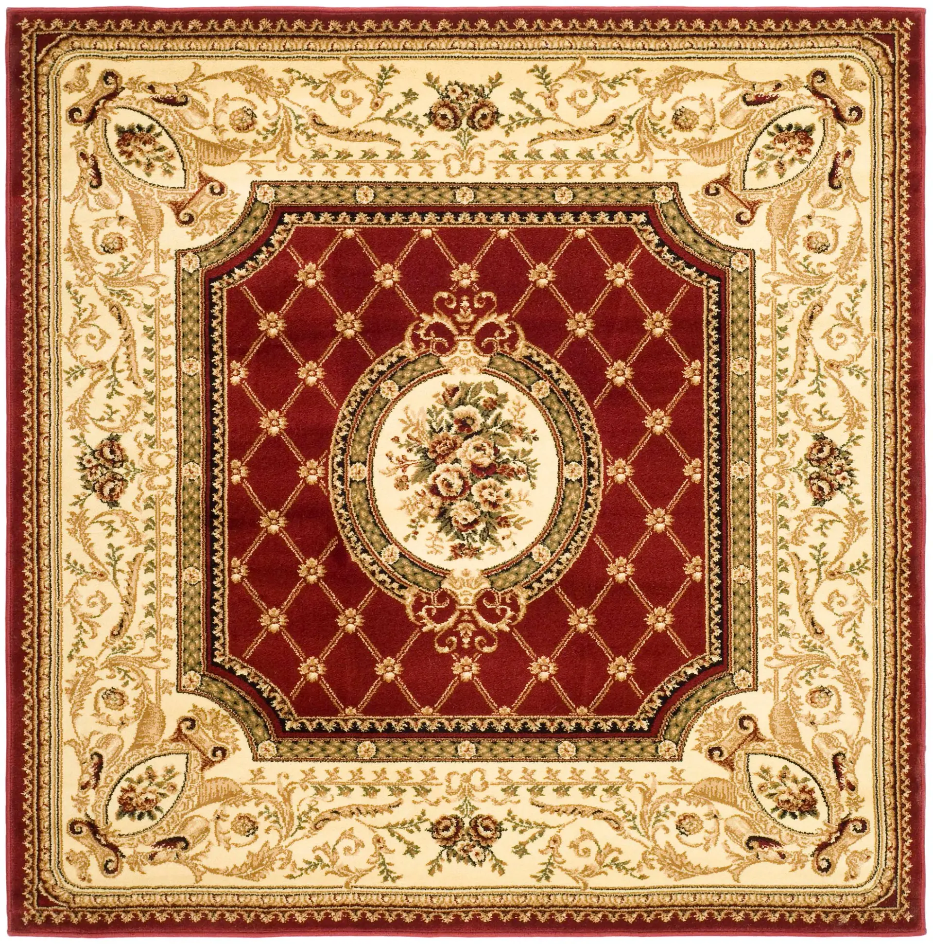 Lyndhurst Lattice Floral Medallion Rug