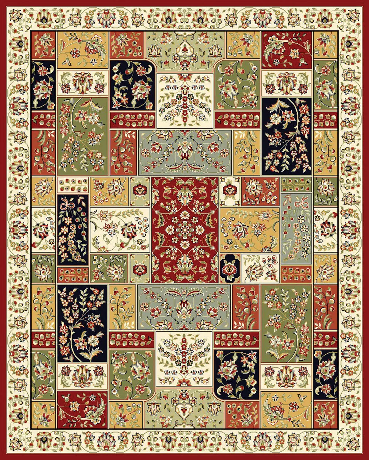 Lyndhurst Floral Patchwork Rug