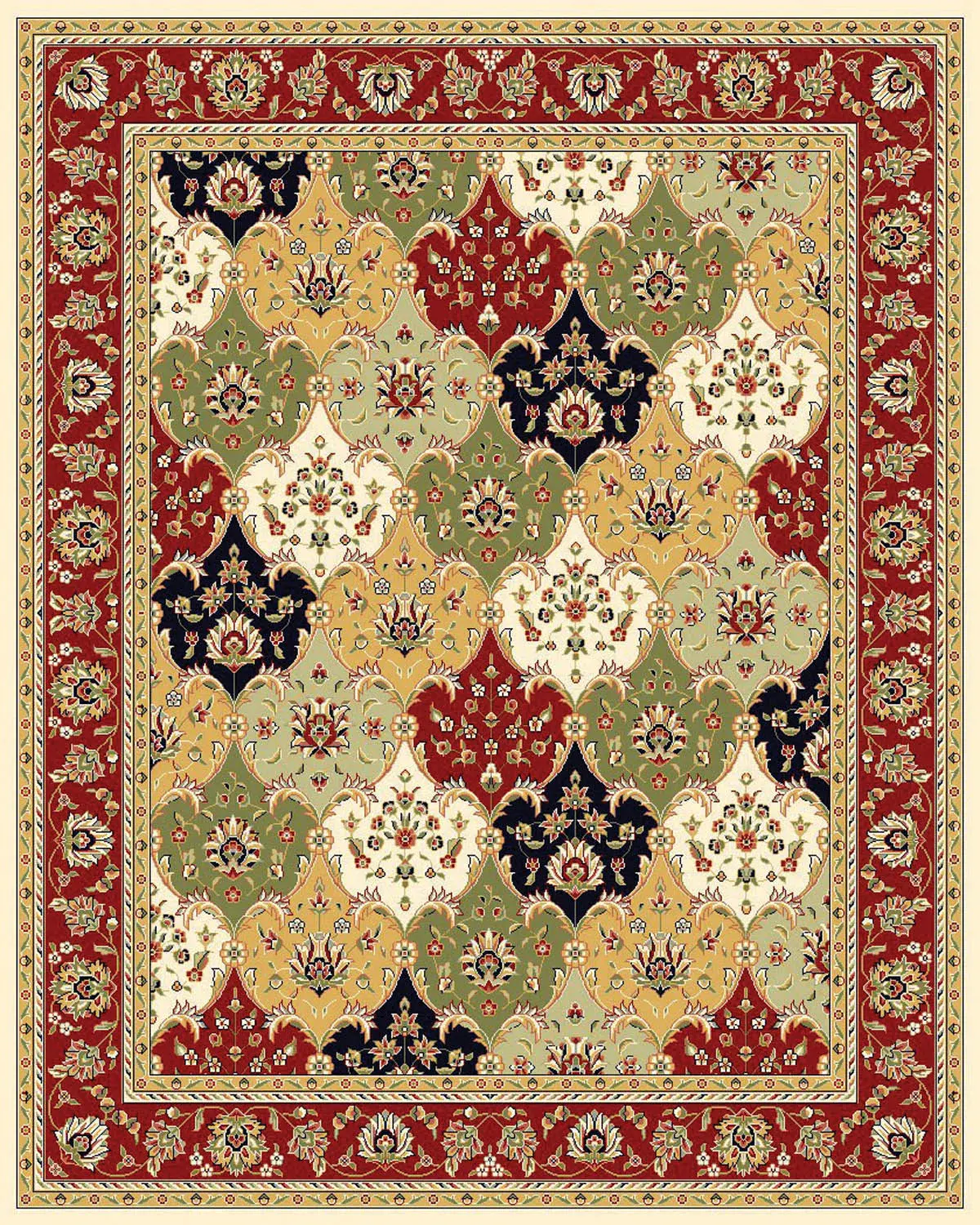 Lyndhurst Scalloped Floral Rug