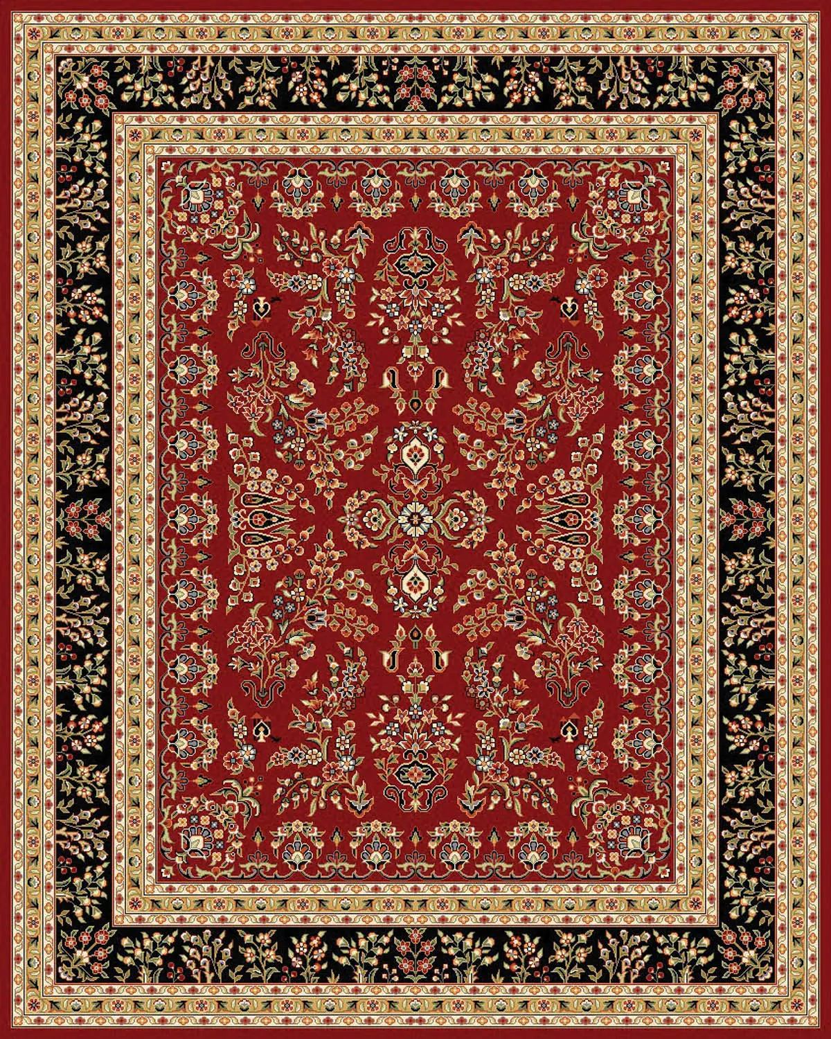 Lyndhurst Bordered Floral Rug