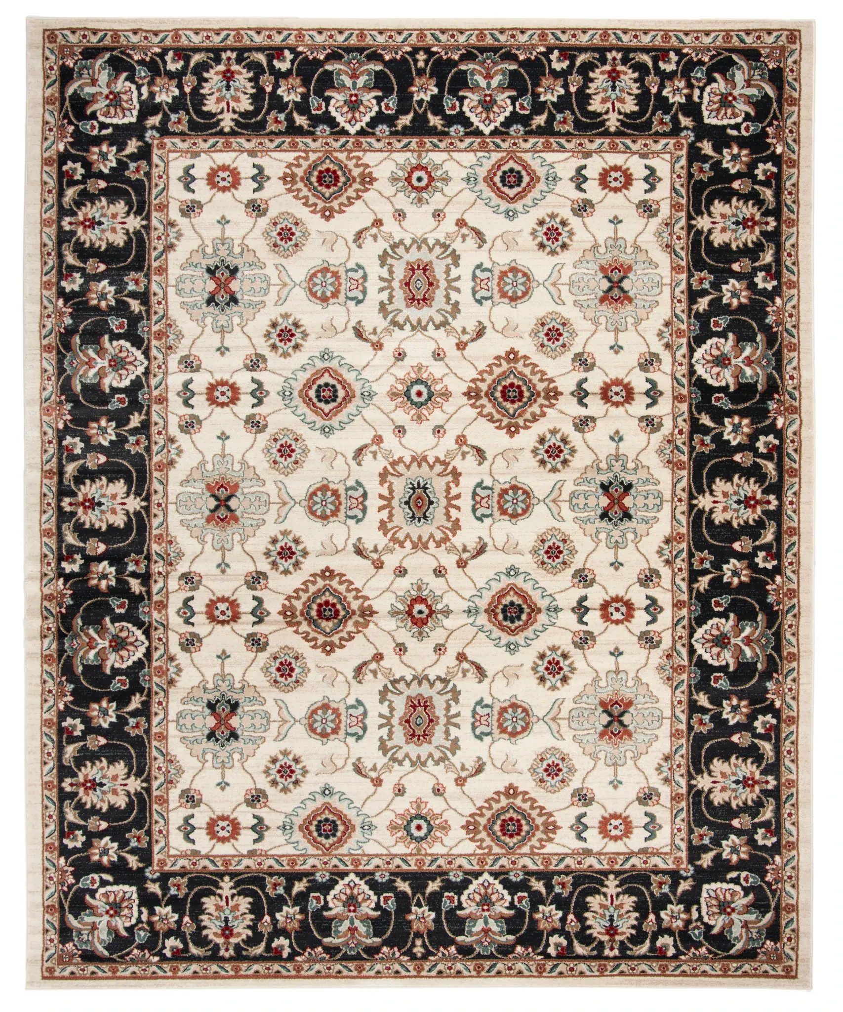 Lyndhurst Diamond Floral Bordered Rug