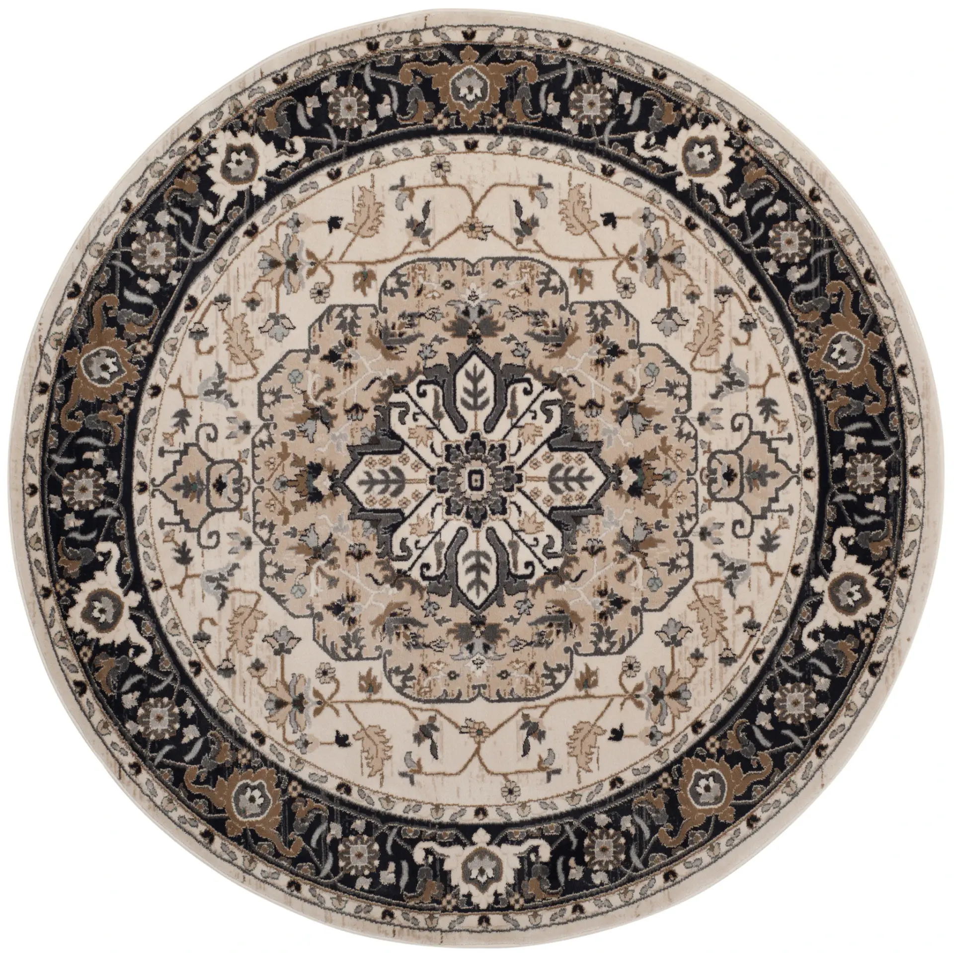 Lyndhurst Geometric Floral Medallion Rug
