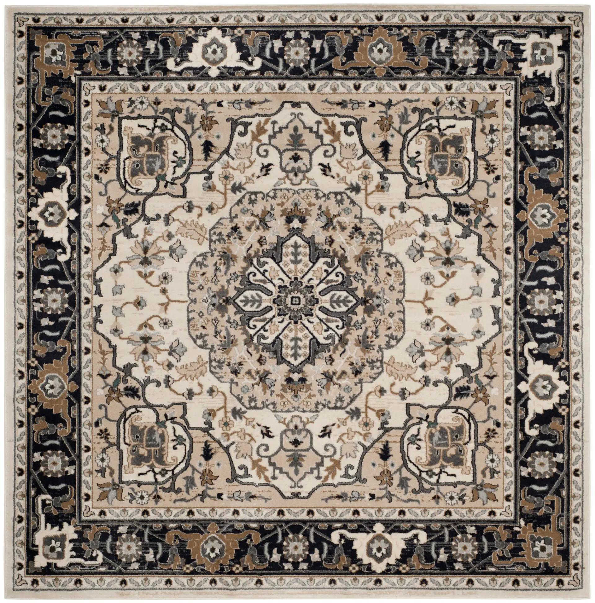 Lyndhurst Geometric Floral Medallion Rug