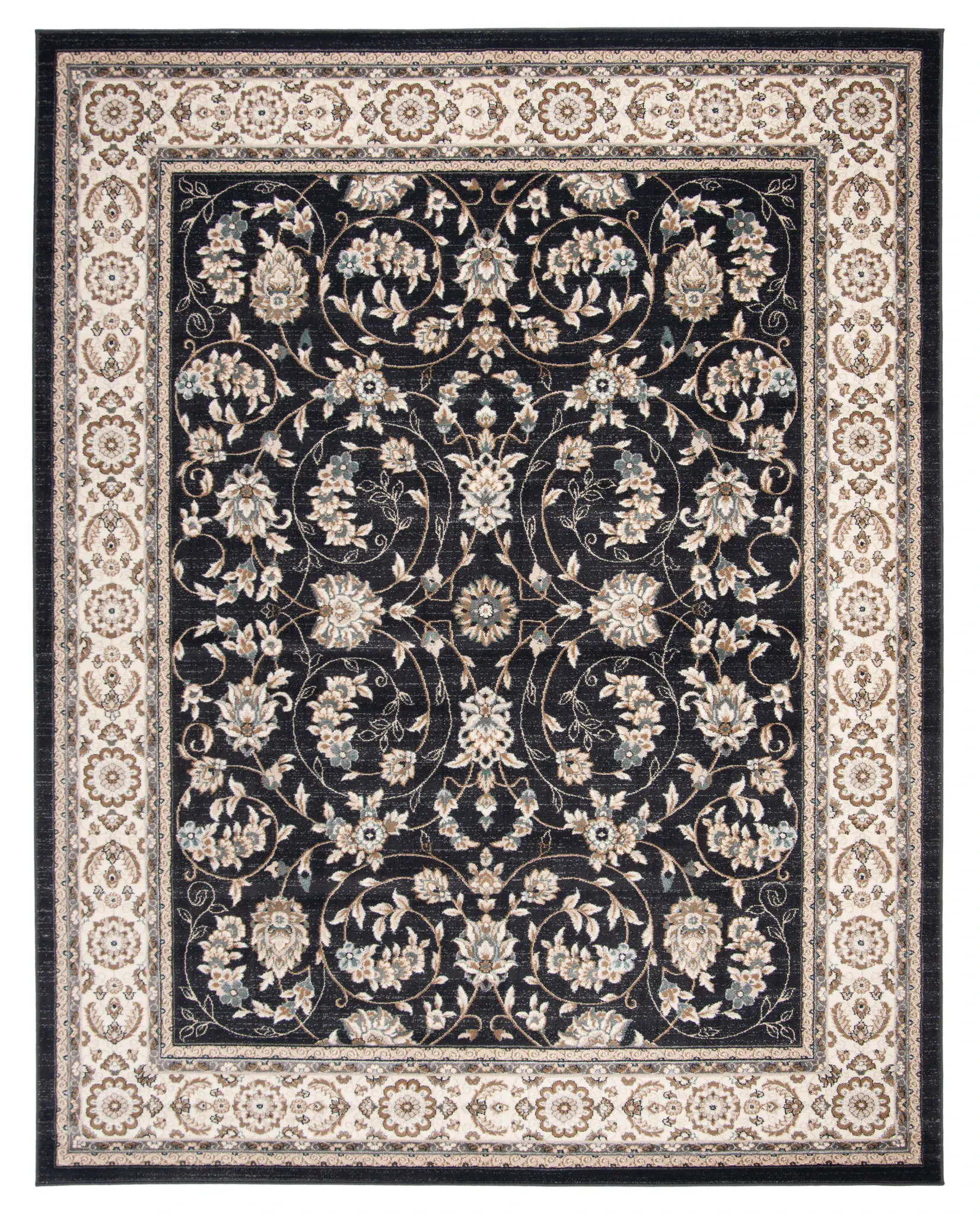 Lyndhurst Rosette Floral Bordered Rug