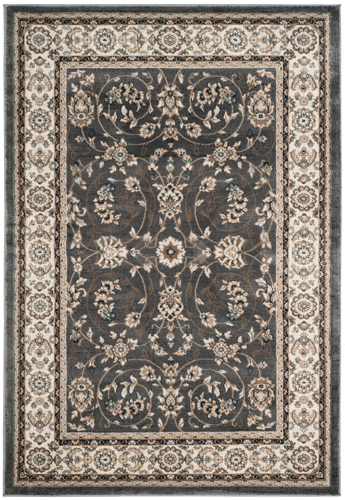 Lyndhurst Rosette Floral Bordered Rug
