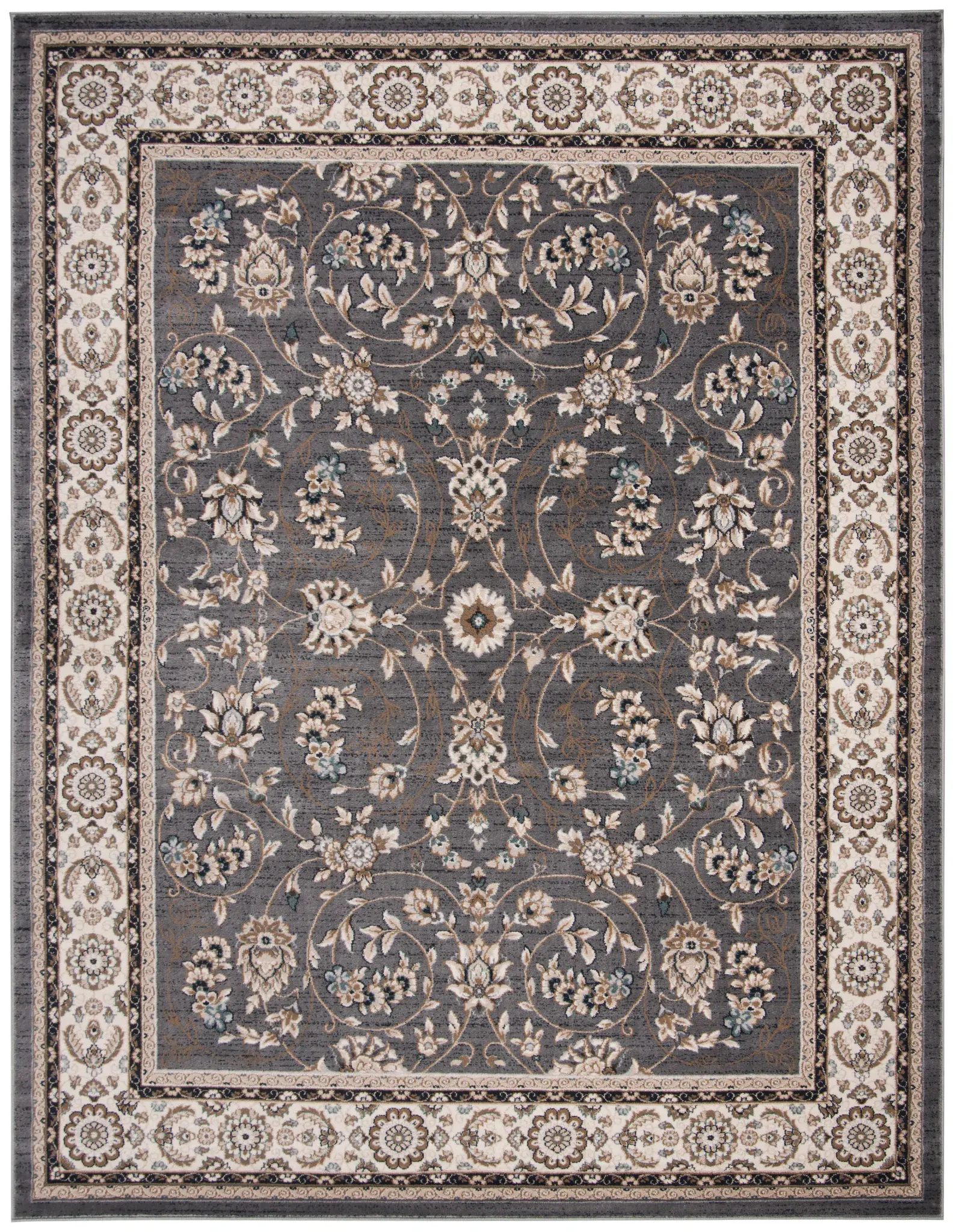 Lyndhurst Rosette Floral Bordered Rug