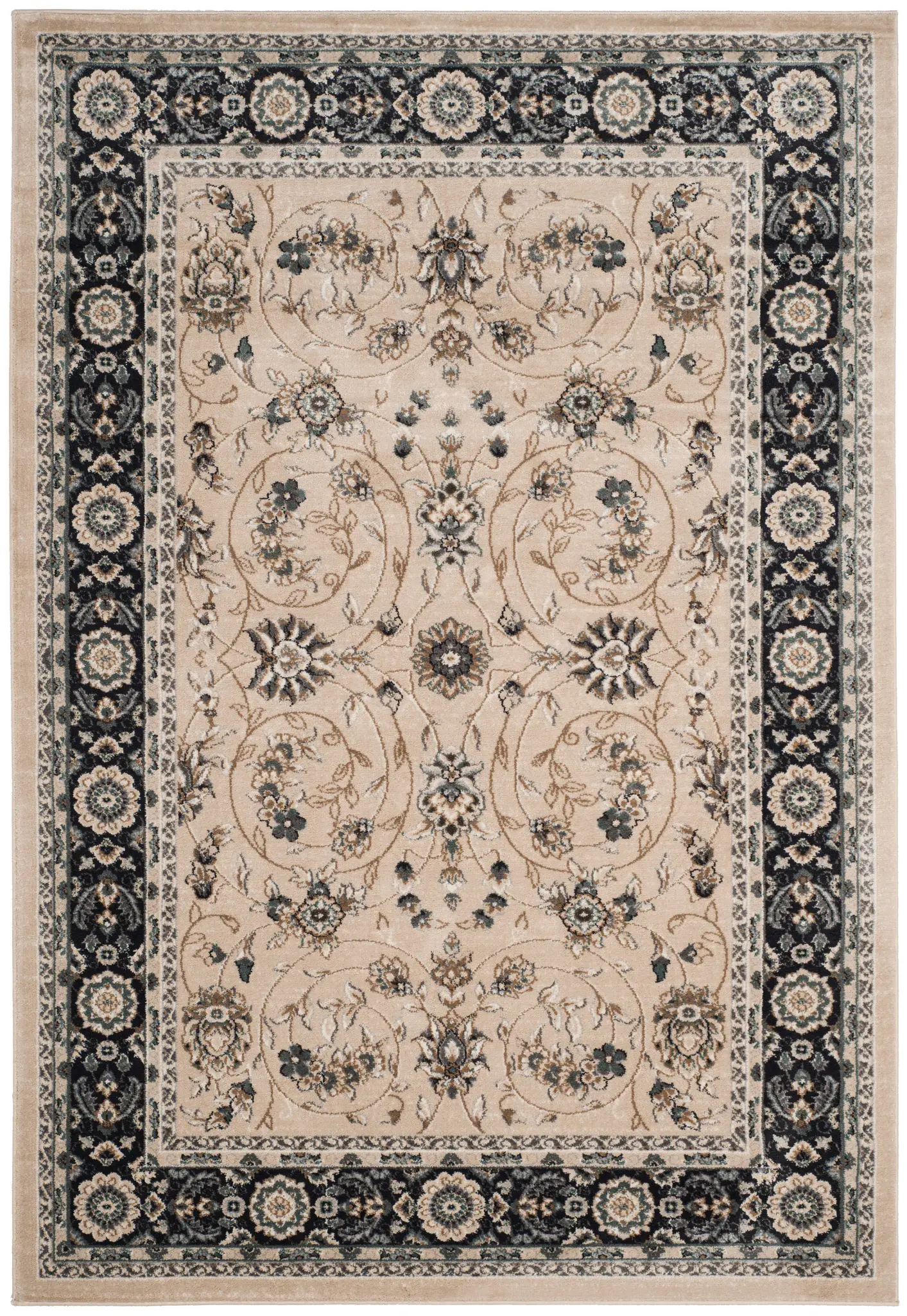 Lyndhurst Rosette Floral Bordered Rug