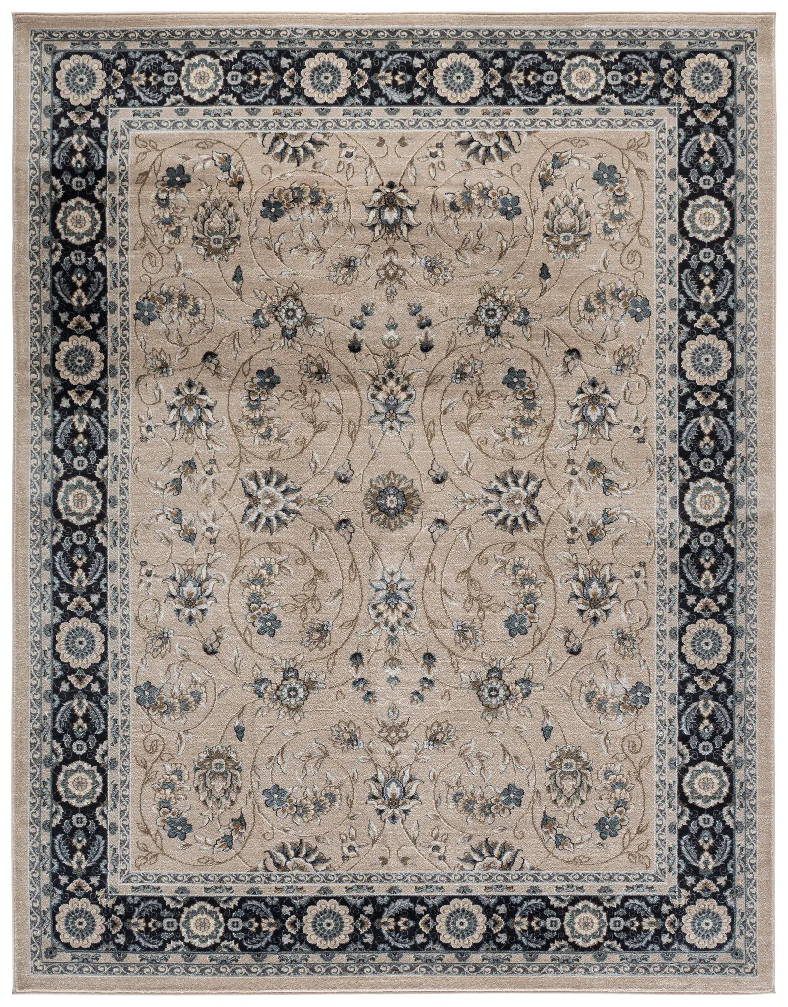 Lyndhurst Rosette Floral Bordered Rug