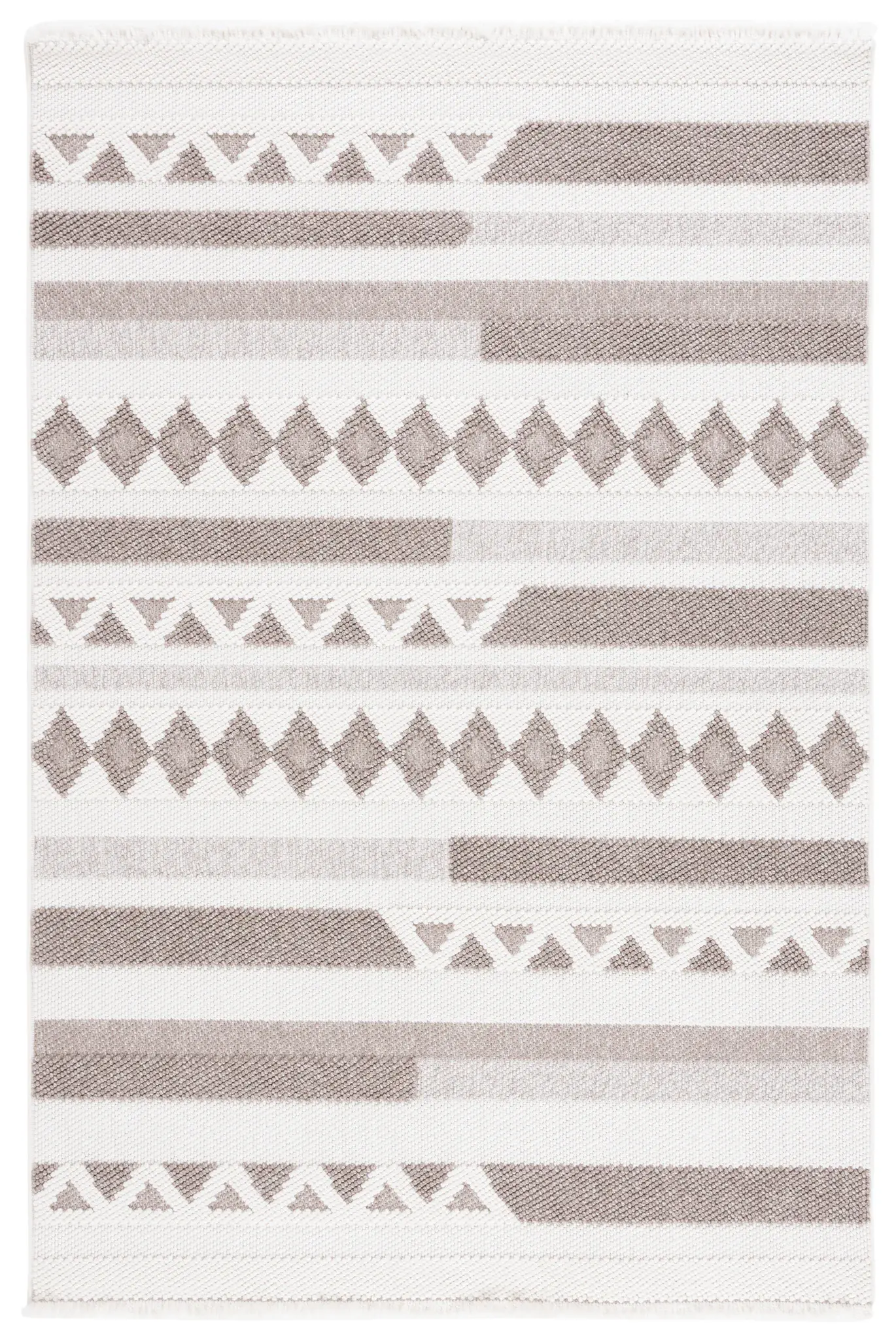 Lotus Banded Diamond Rug