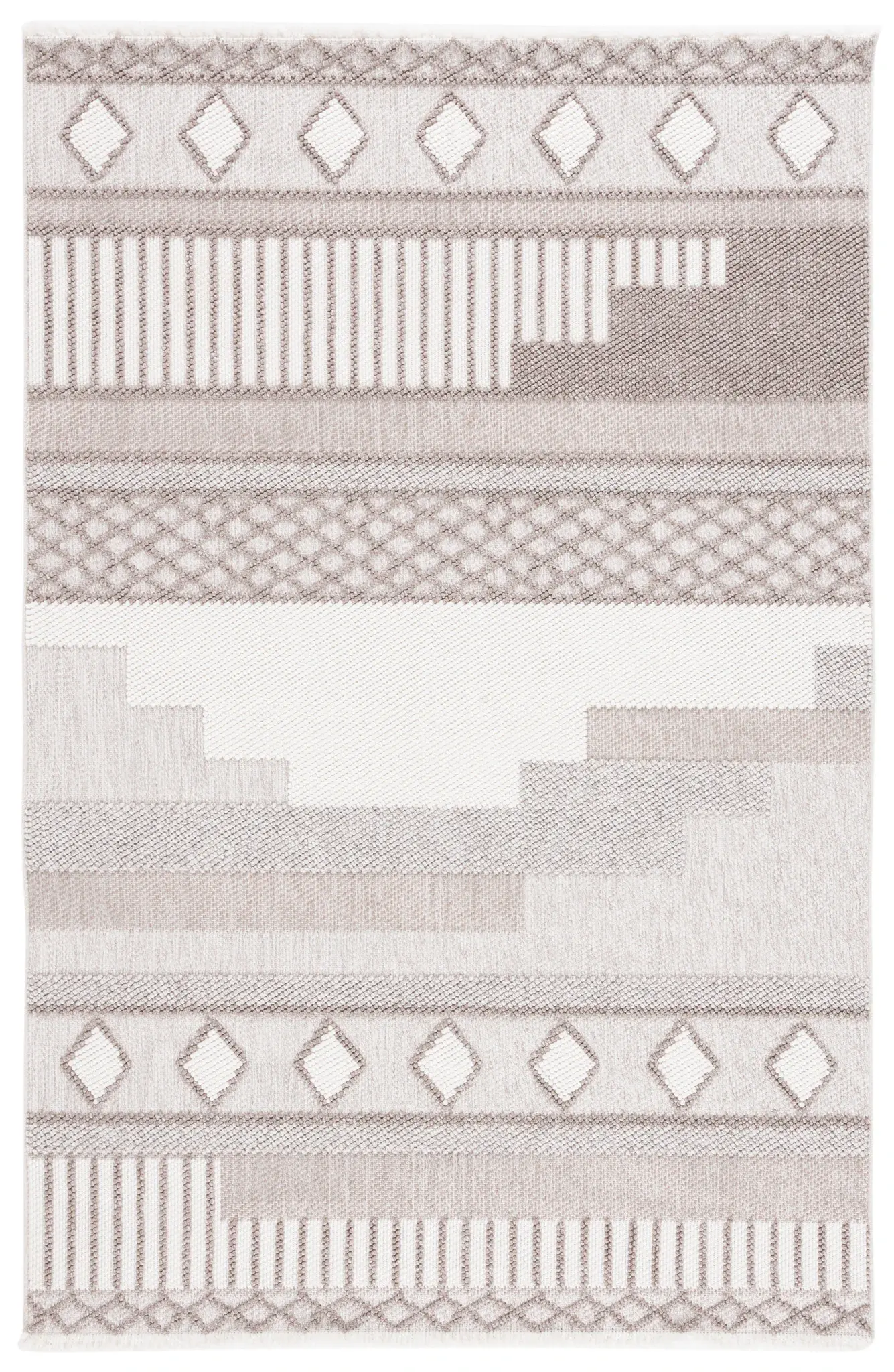 Lotus Banded Tribal Rug