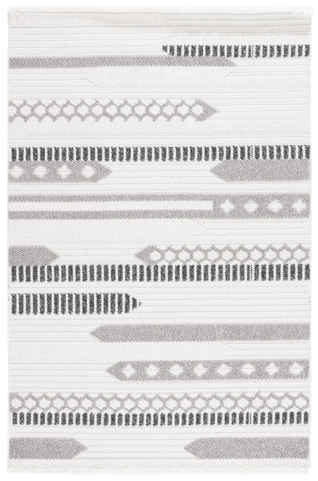 Lotus Banded Geometric Rug