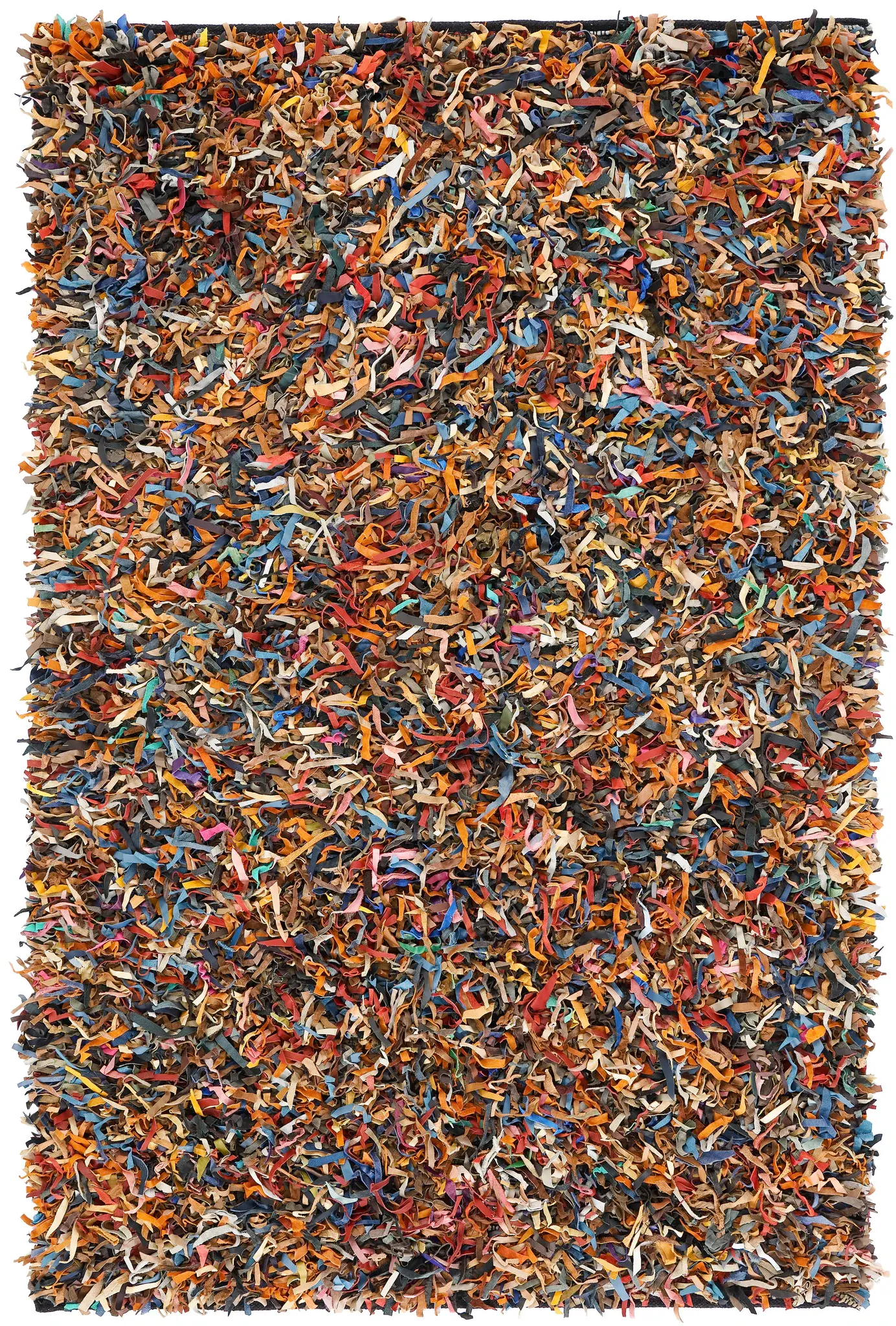 Leather Shag Solid Rug