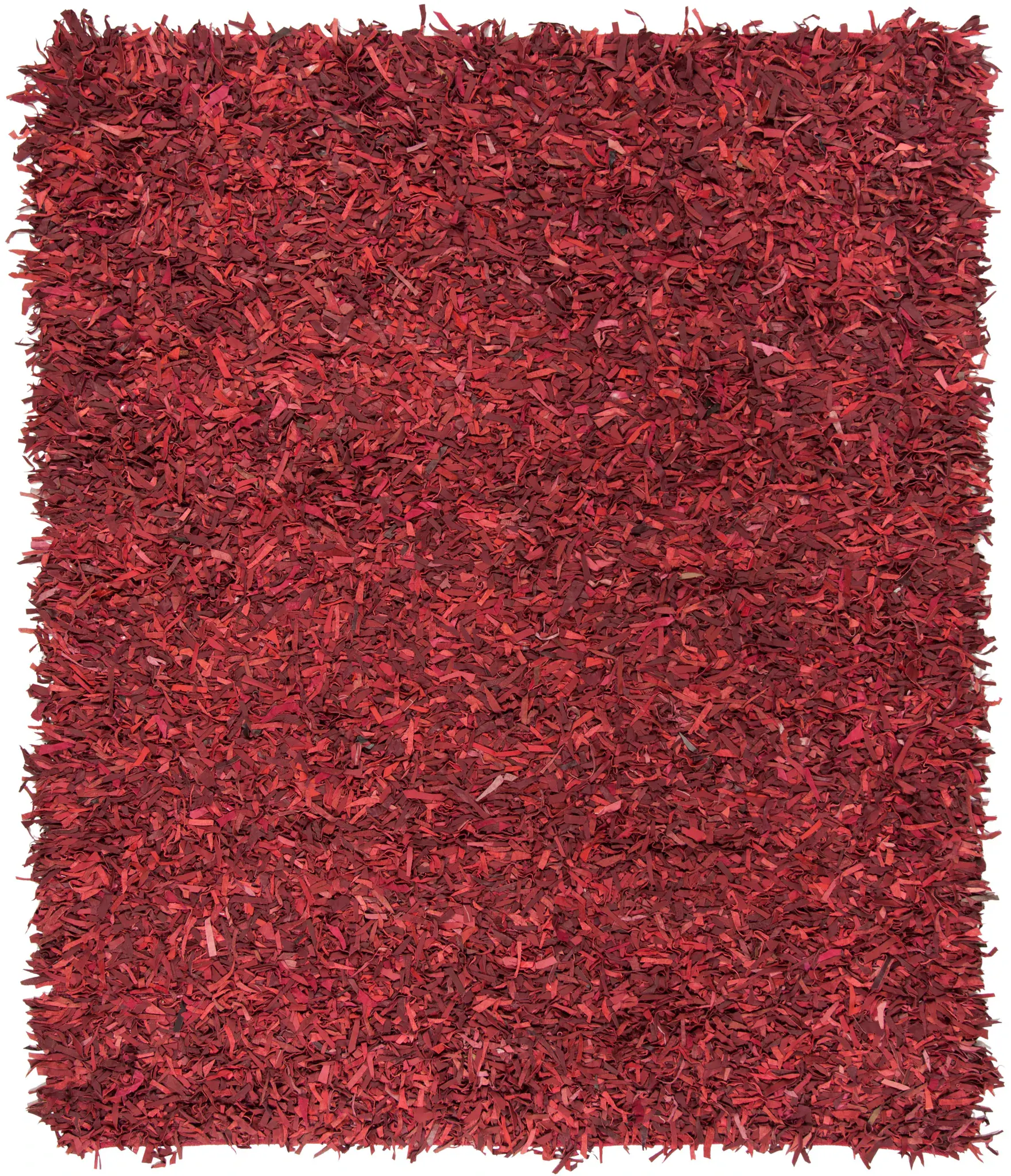 Leather Shag Solid Rug