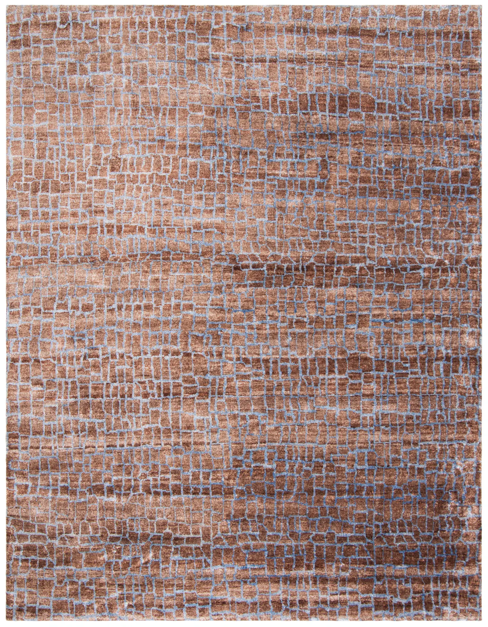 Luxor Irregular Grid Hand-Knotted Rug