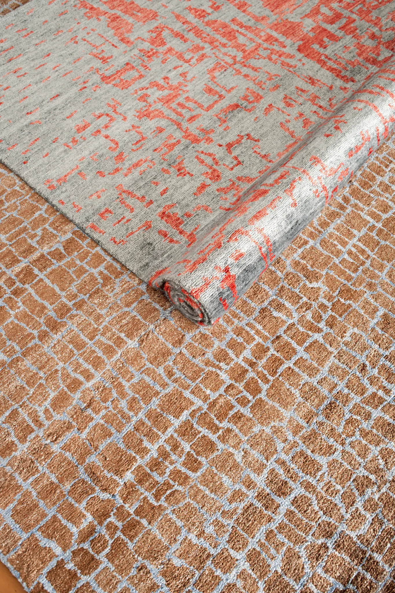 Luxor Irregular Grid Hand-Knotted Rug